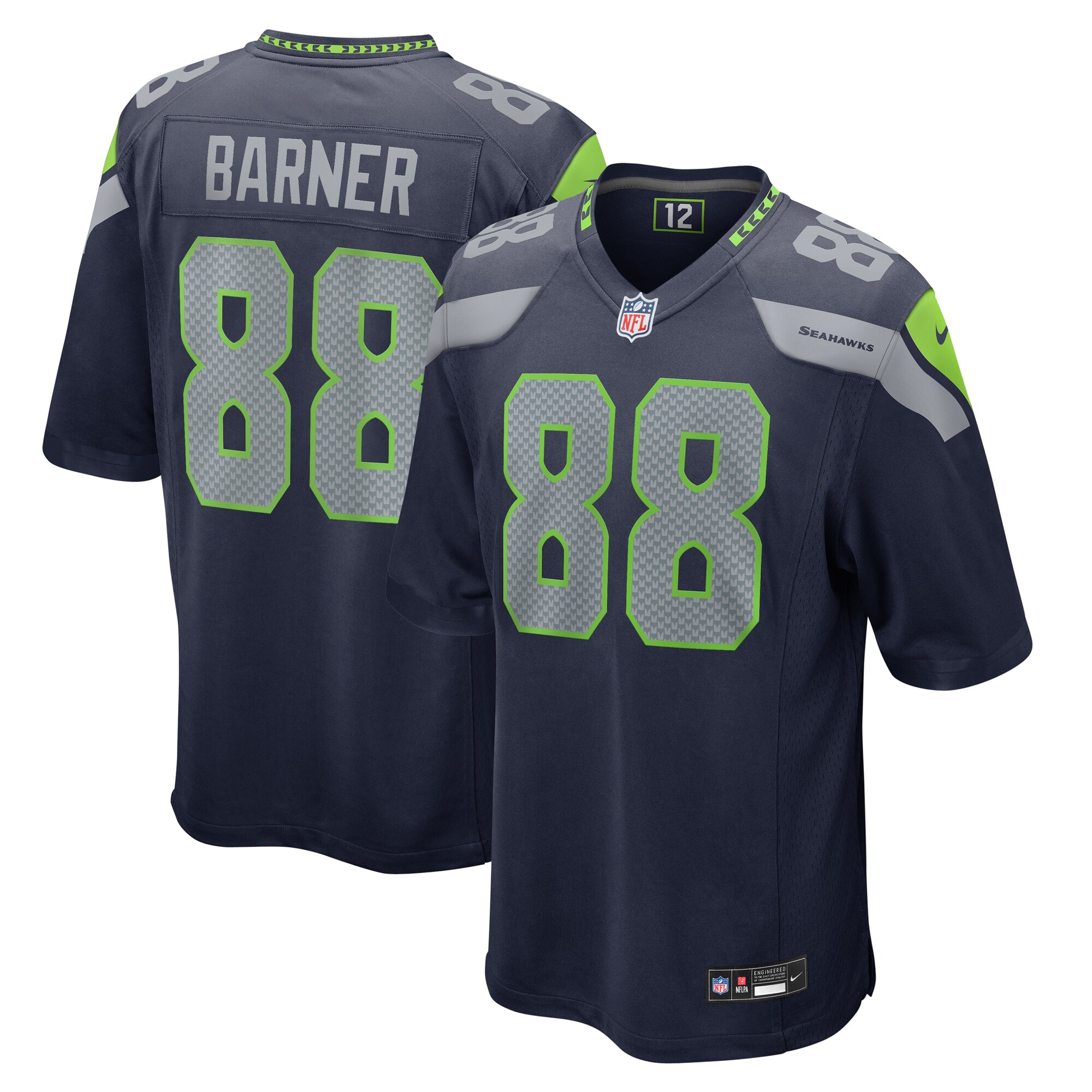 Men's Seattle Seahawks A.J. Barner College Navy Game Jersey JS6896 Saliibo