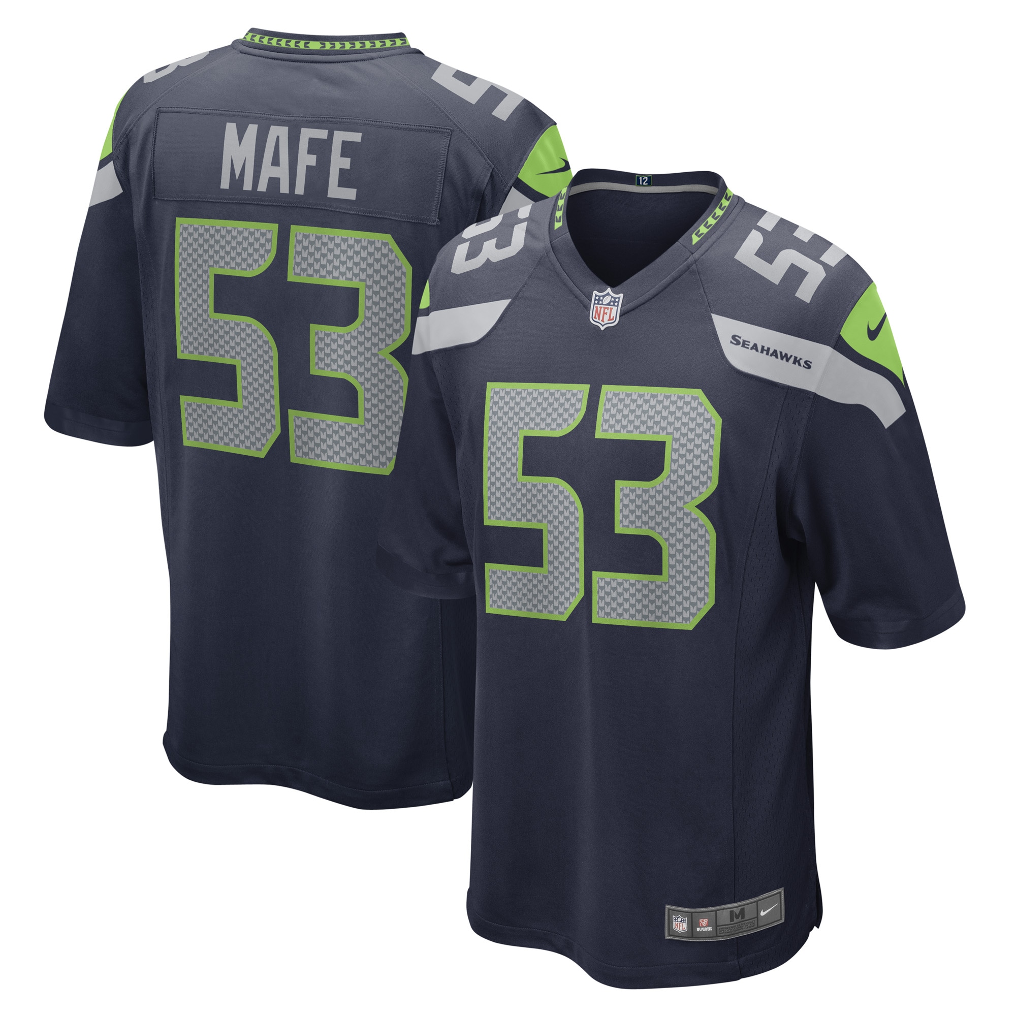 Men's Seattle Seahawks Boye Mafe College Navy Game Player Jersey JS4748 Saliibo