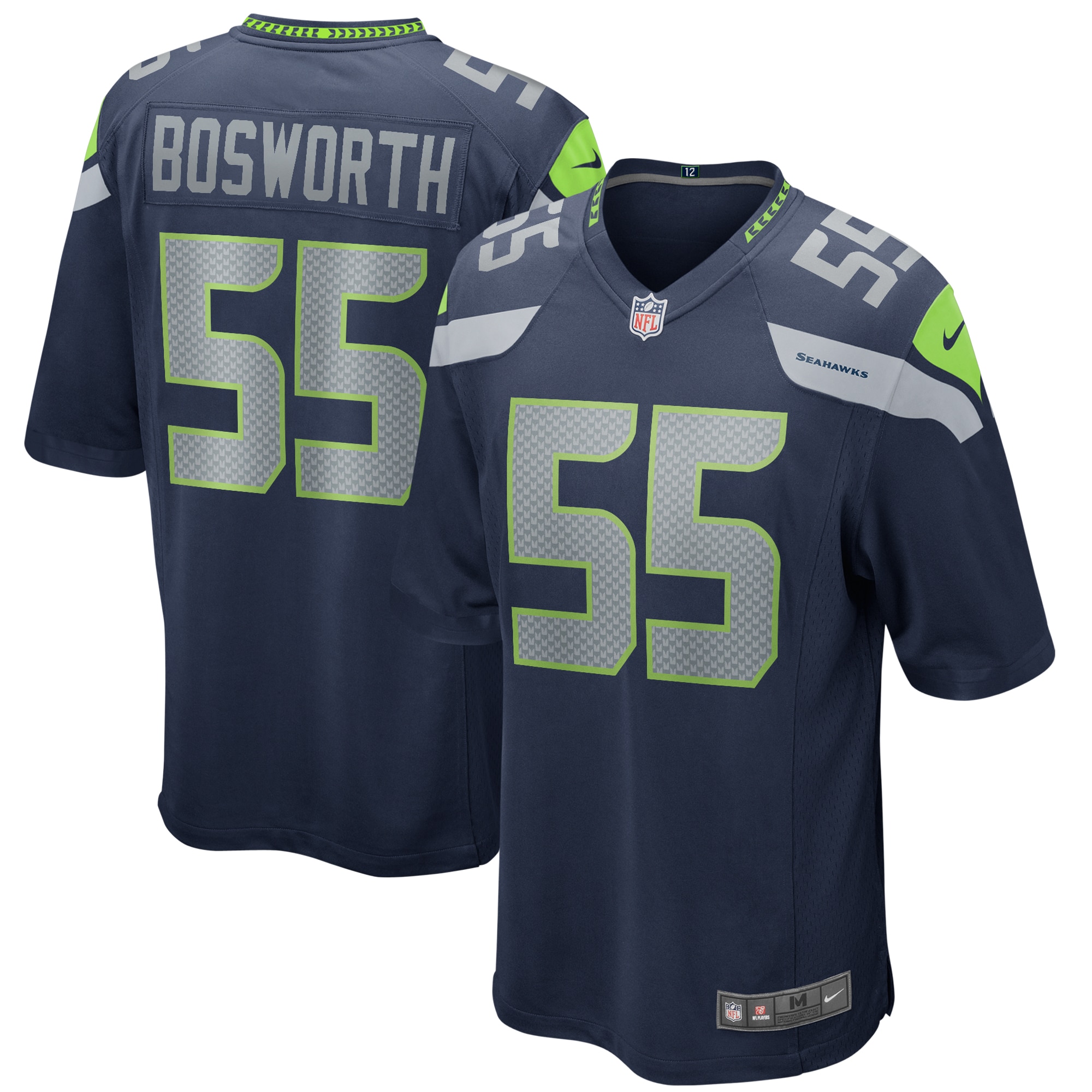 Men's Seattle Seahawks Brian Bosworth College Navy Game Retired Player Jersey JS1404 Saliibo