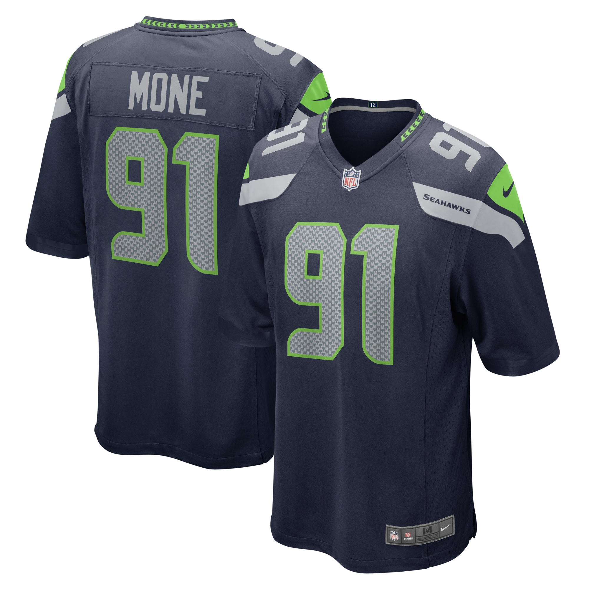 Men's Seattle Seahawks Bryan Mone College Navy Game Jersey JS5873 Saliibo