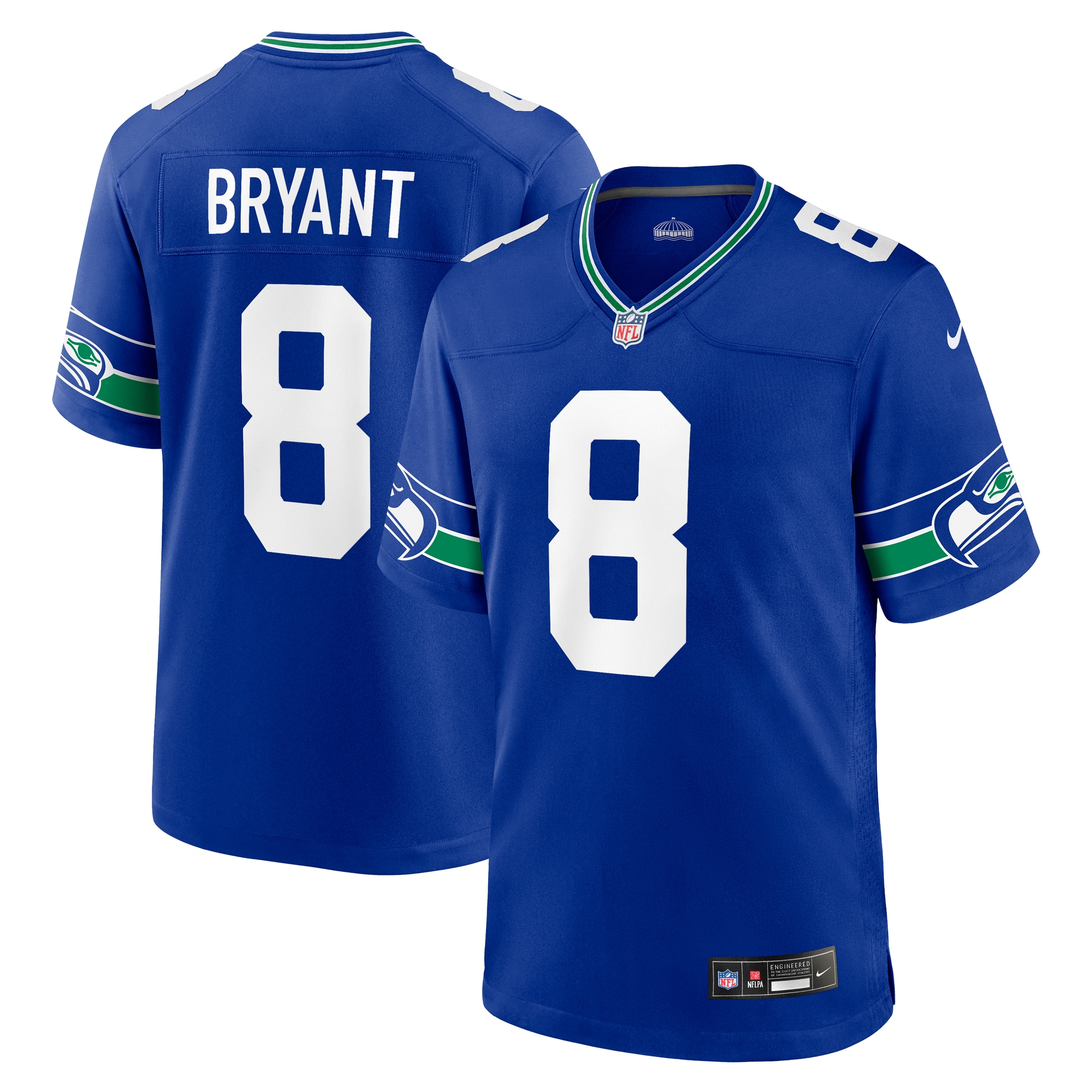 Men's Seattle Seahawks Coby Bryant Royal Throwback Player Game Jersey JS3305 Saliibo