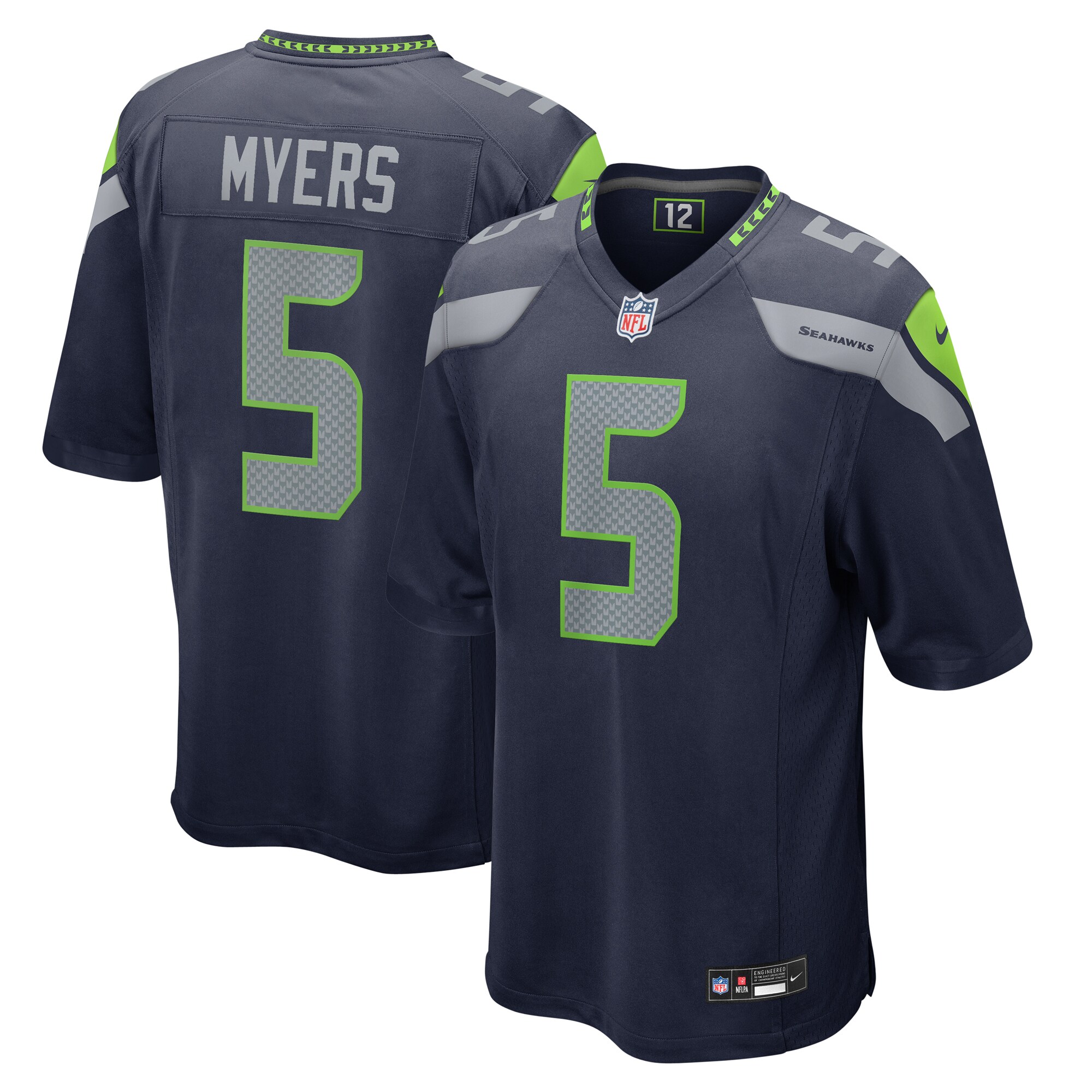 Men's Seattle Seahawks Jason Myers College Navy Game Jersey JS2066 Saliibo