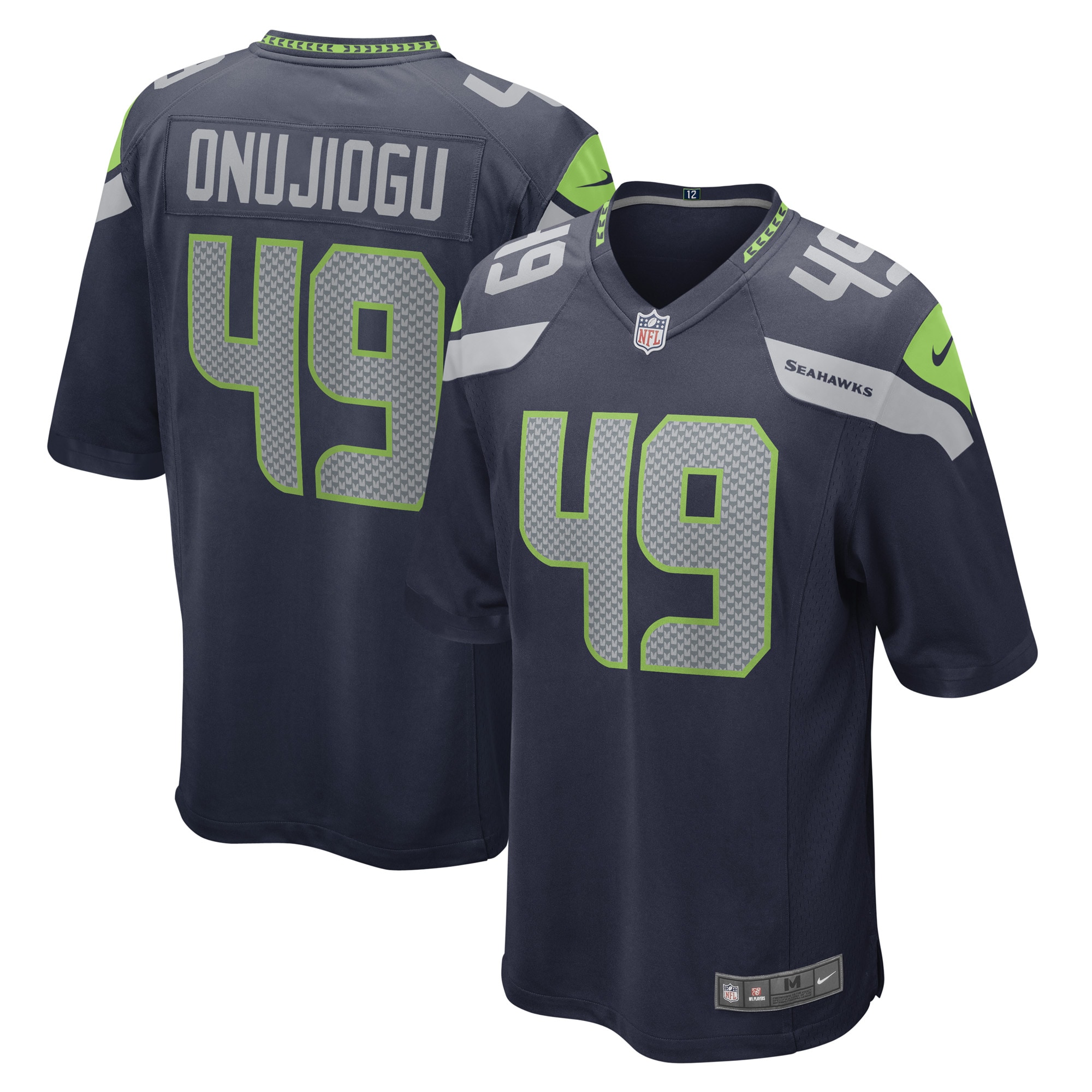 Men's Seattle Seahawks Joshua Onujiogu College Navy Game Player Jersey JS5962 Saliibo