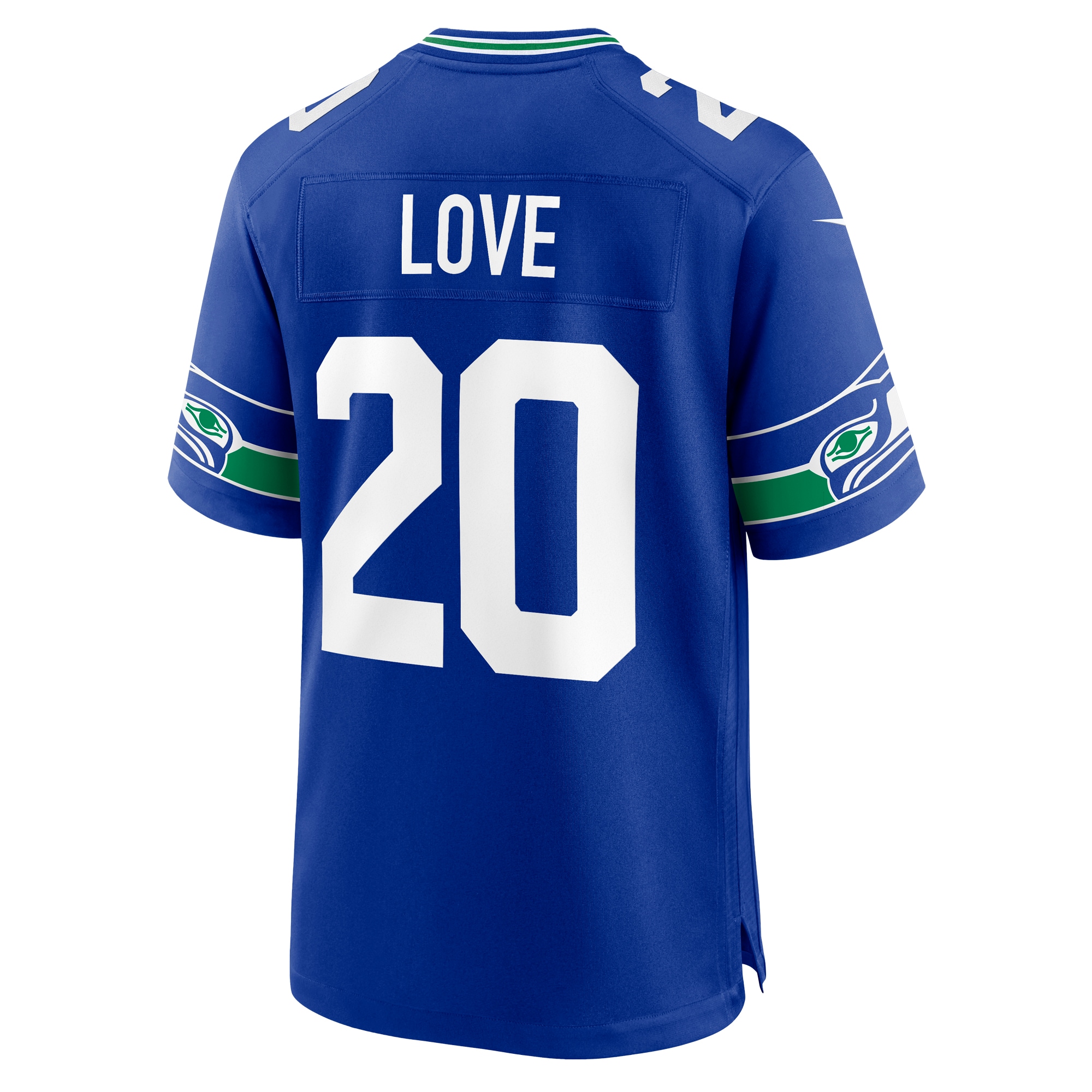 Men's Seattle Seahawks Julian Love Royal Throwback Player Game Jersey JS4150 Saliibo - Image 3