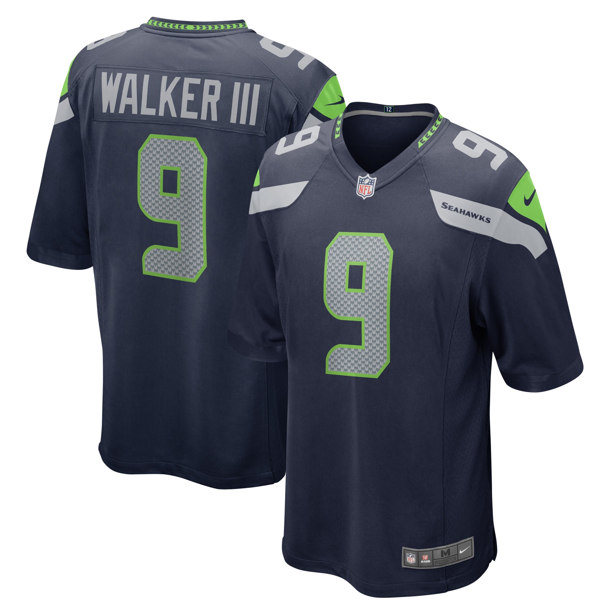 Men's Seattle Seahawks Kenneth Walker III Navy Player Game Jersey JS3782 Saliibo