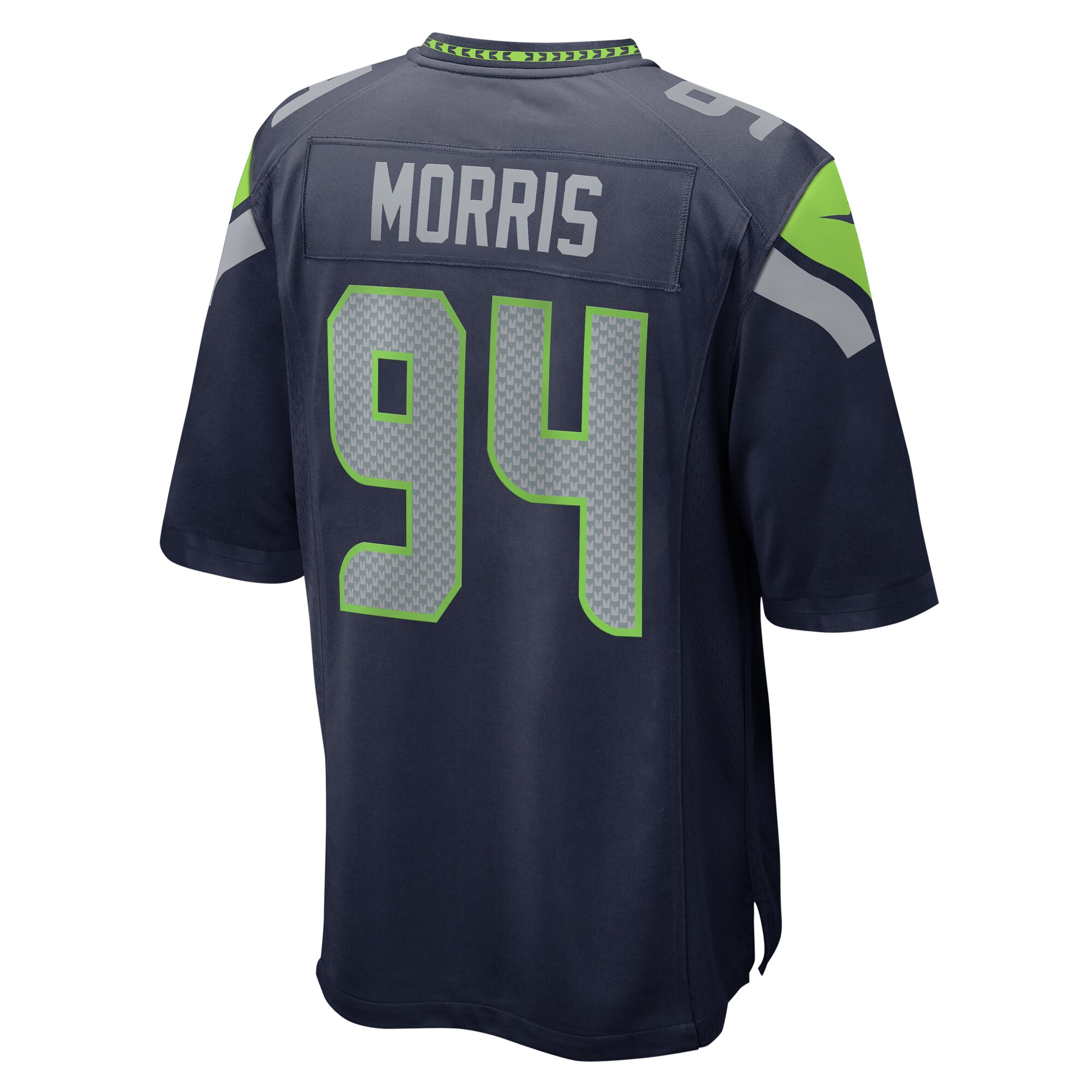 Men's Seattle Seahawks Mike Morris College Navy Game Jersey JS4347 Saliibo - Image 3