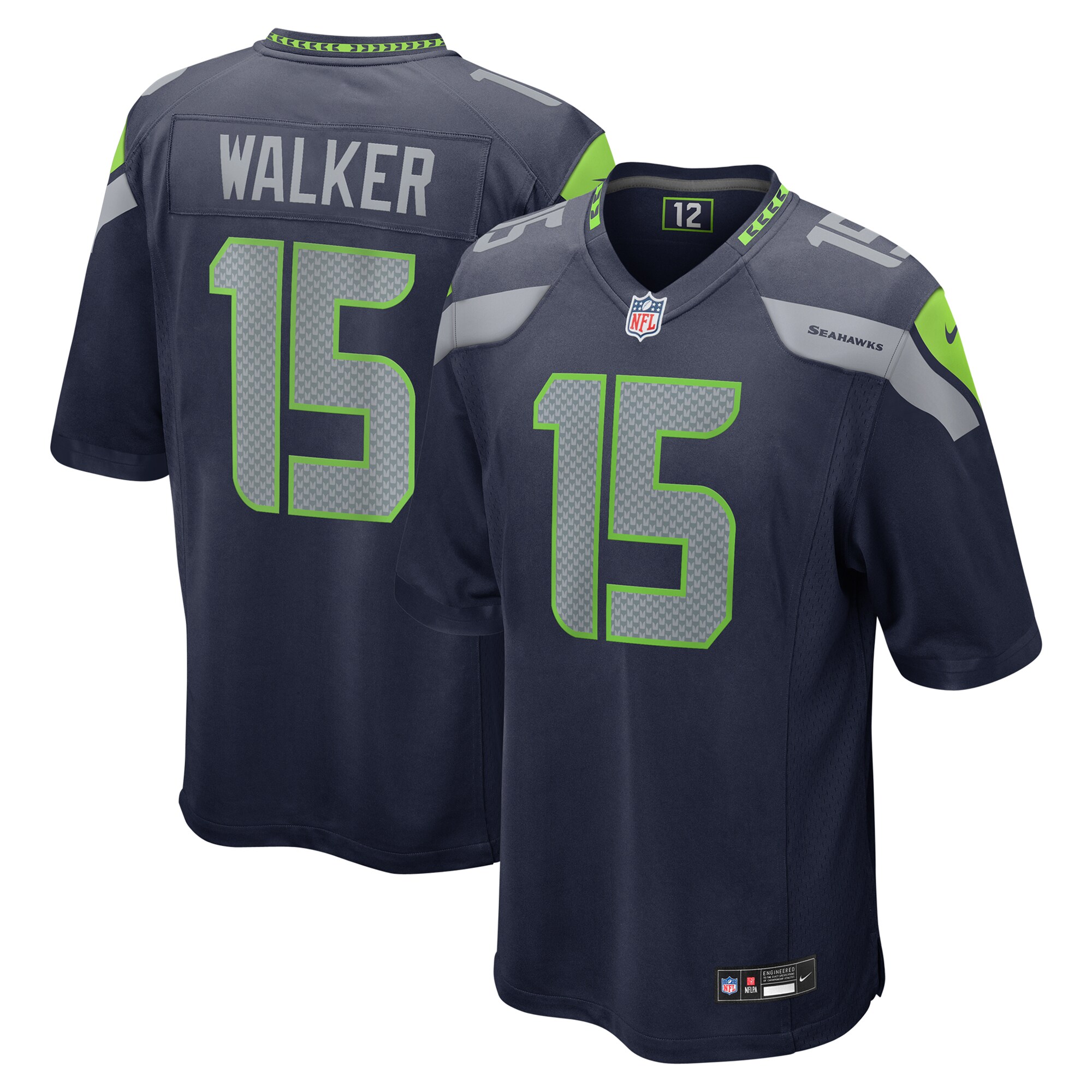 Men's Seattle Seahawks P.J. Walker College Navy Game Jersey JS1165 Saliibo