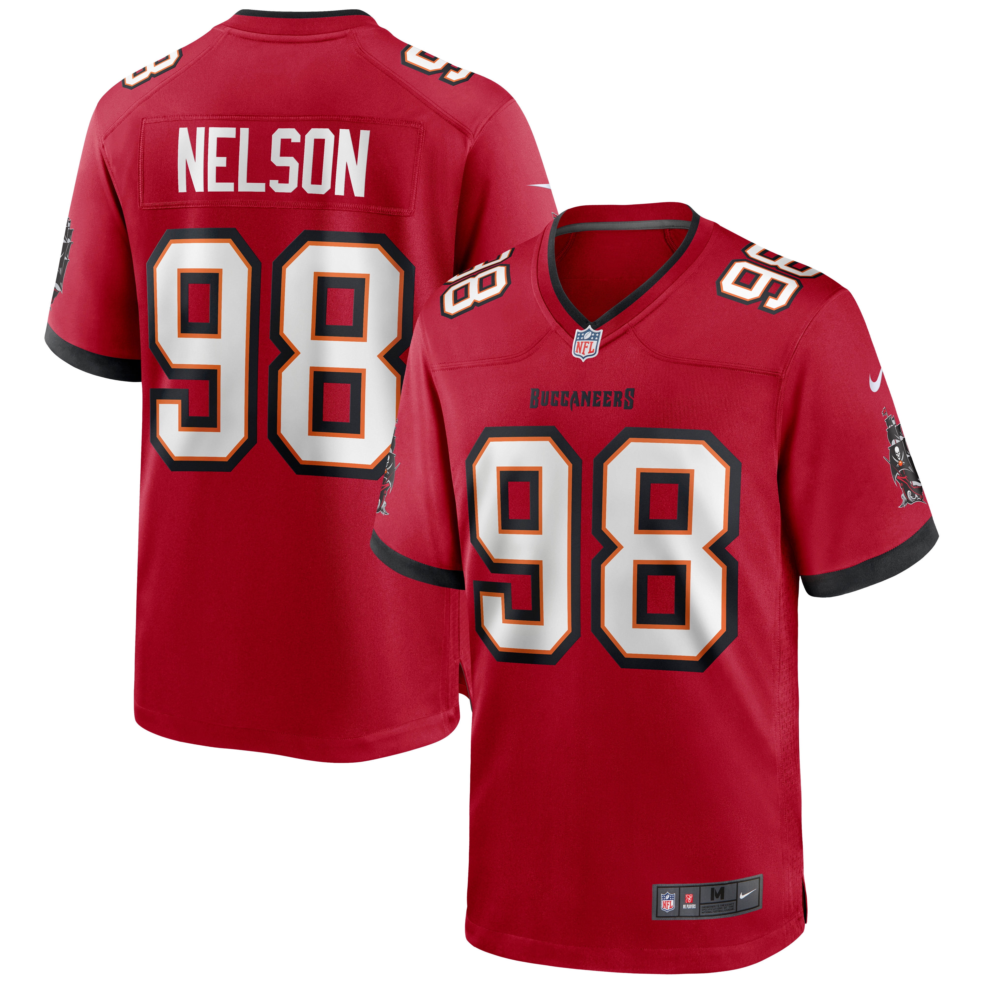 Men's Tampa Bay Buccaneers Anthony Nelson Red Game Jersey JS9733 Saliibo