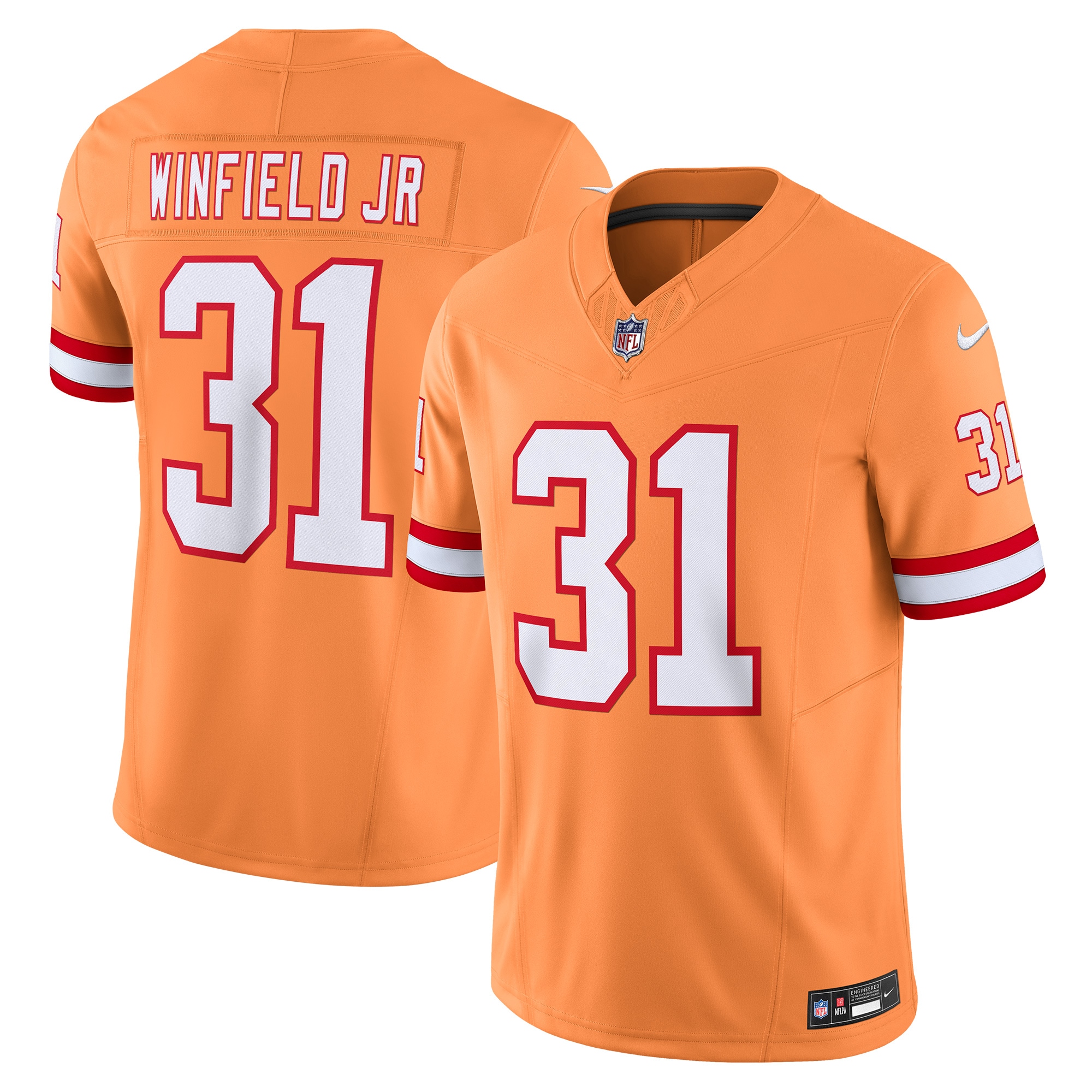 Men's Tampa Bay Buccaneers Antoine Winfield Jr. Orange Vapor F.U.S.E. Limited Jersey JS6578 Saliibo