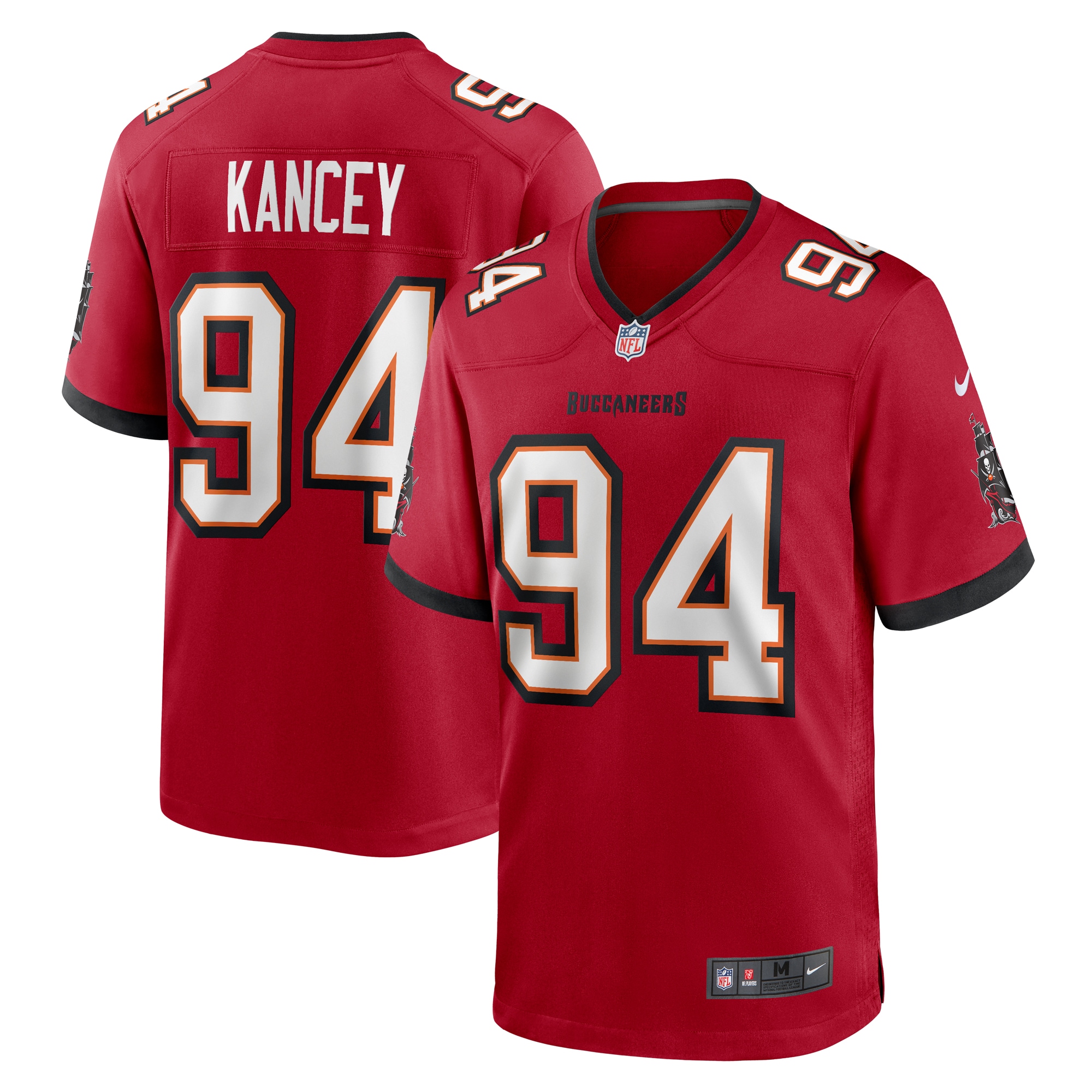 Men's Tampa Bay Buccaneers Calijah Kancey Red Game Jersey JS4828 Saliibo