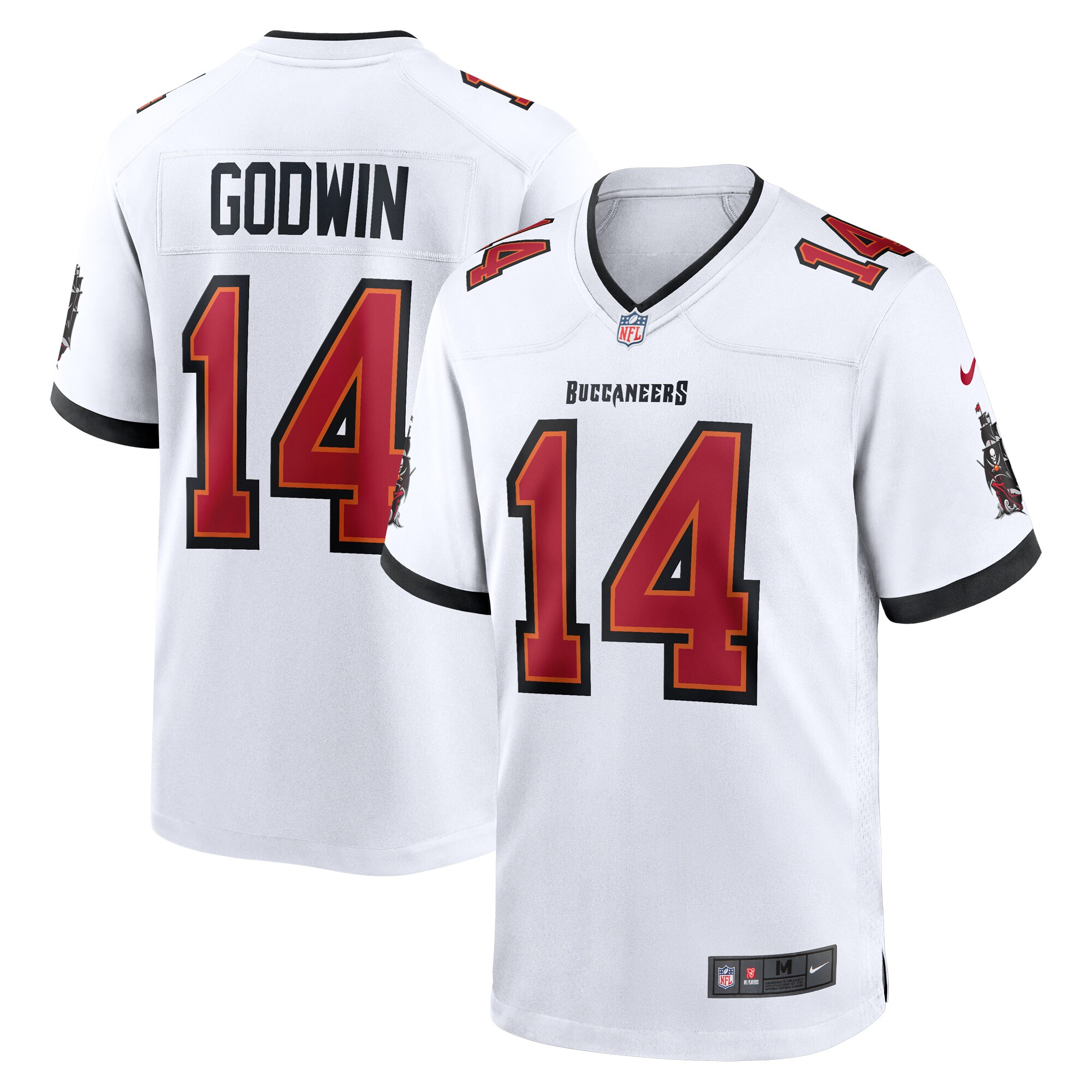 Men's Tampa Bay Buccaneers Chris Godwin White White Game Jersey JS5813 Saliibo