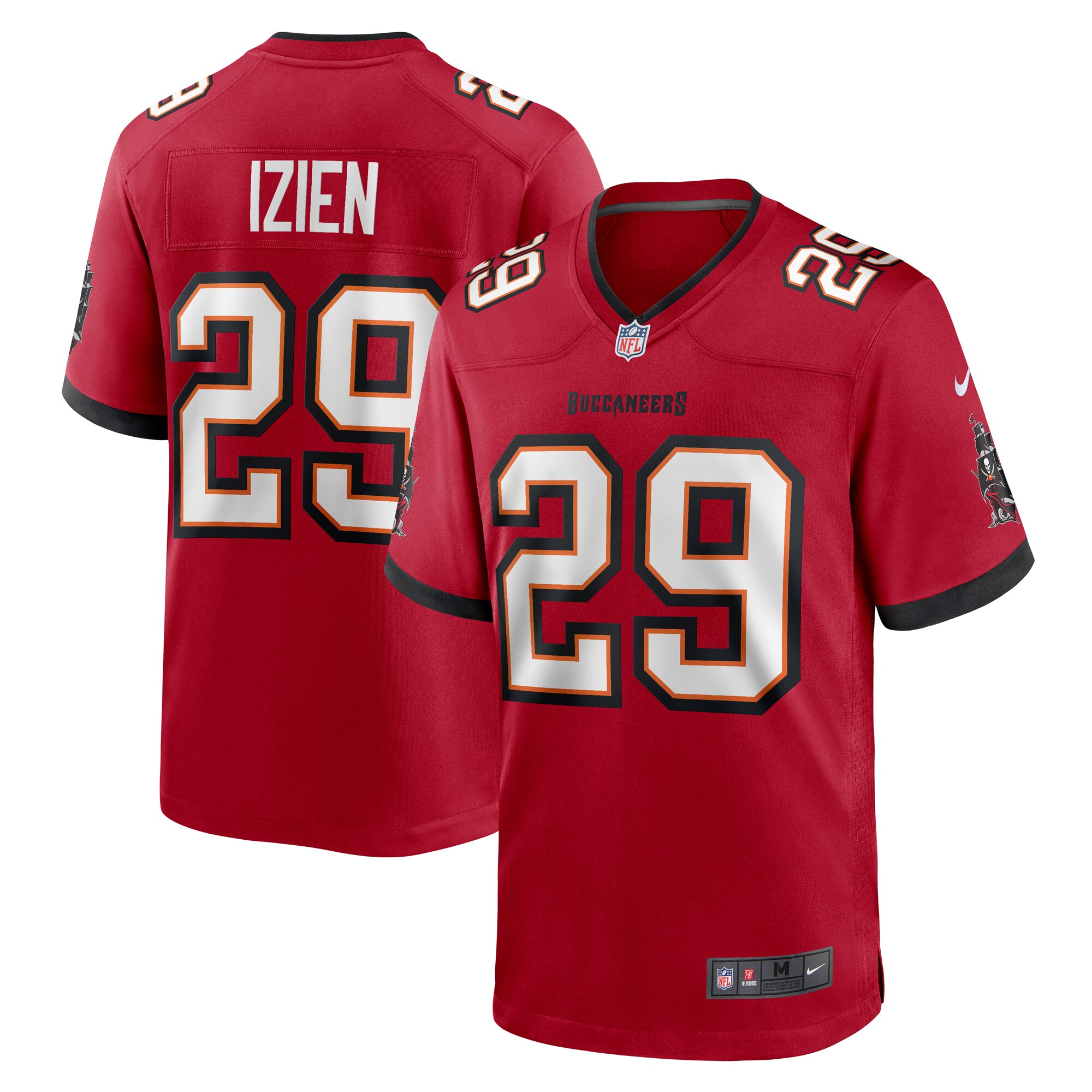 Men's Tampa Bay Buccaneers Christian Izien Red Game Jersey JS5767 Saliibo