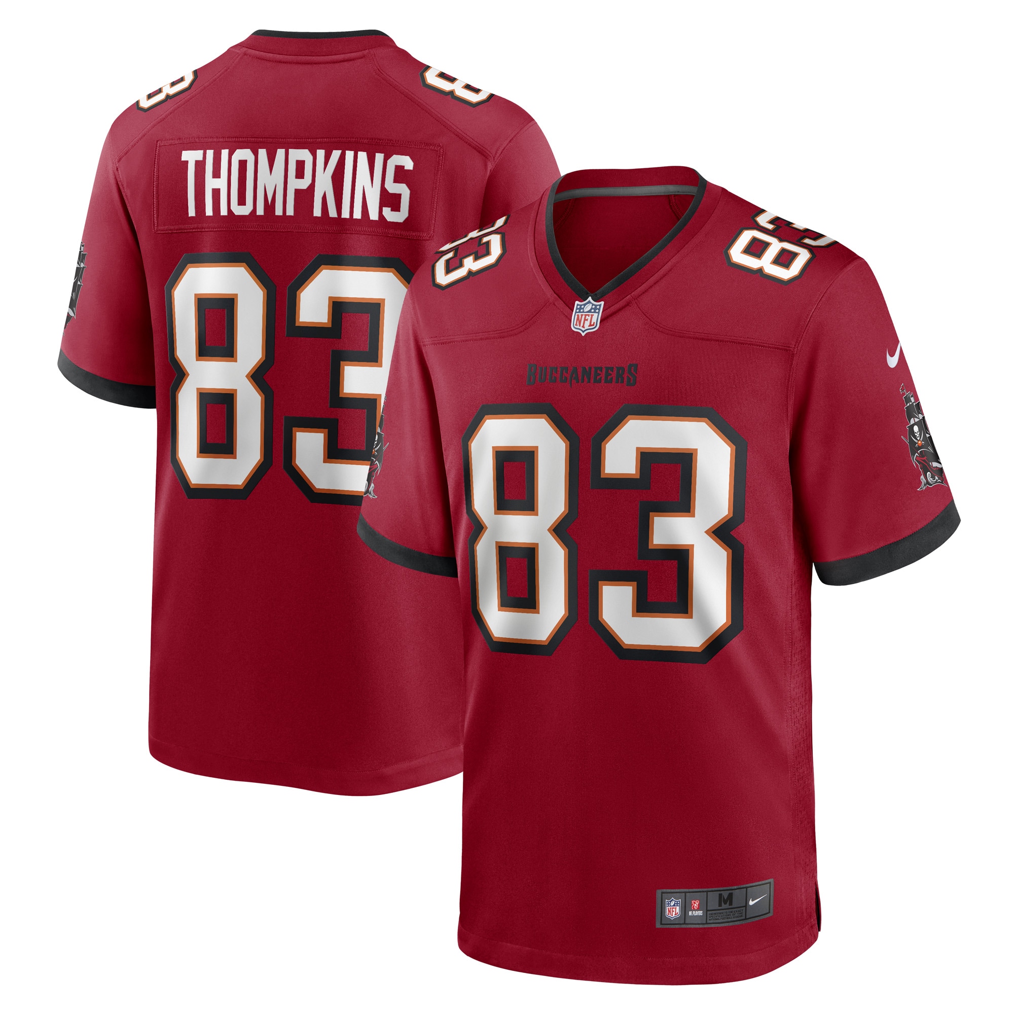 Men's Tampa Bay Buccaneers Deven Thompkins Red Game Player Jersey JS4810 Saliibo