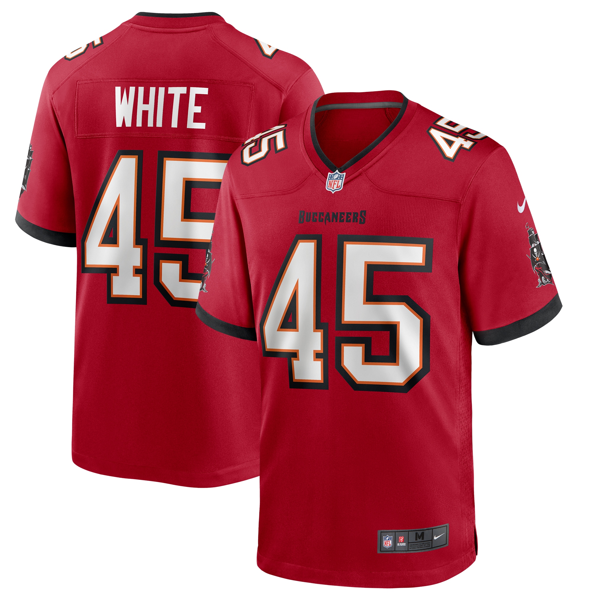 Men's Tampa Bay Buccaneers Devin White Red Player Game Jersey JS8480 Saliibo