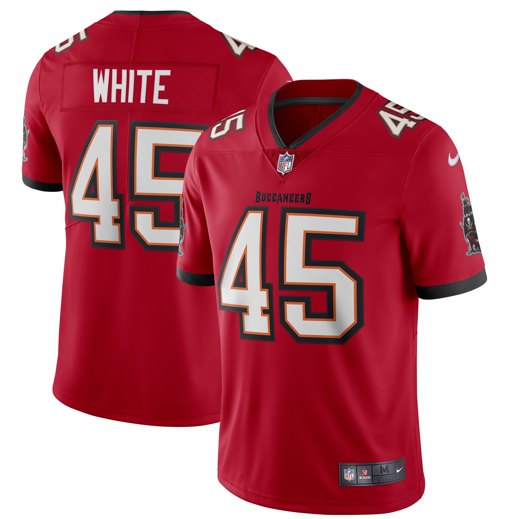 Men's Tampa Bay Buccaneers Devin White Red Vapor Limited Jersey JS8971 Saliibo