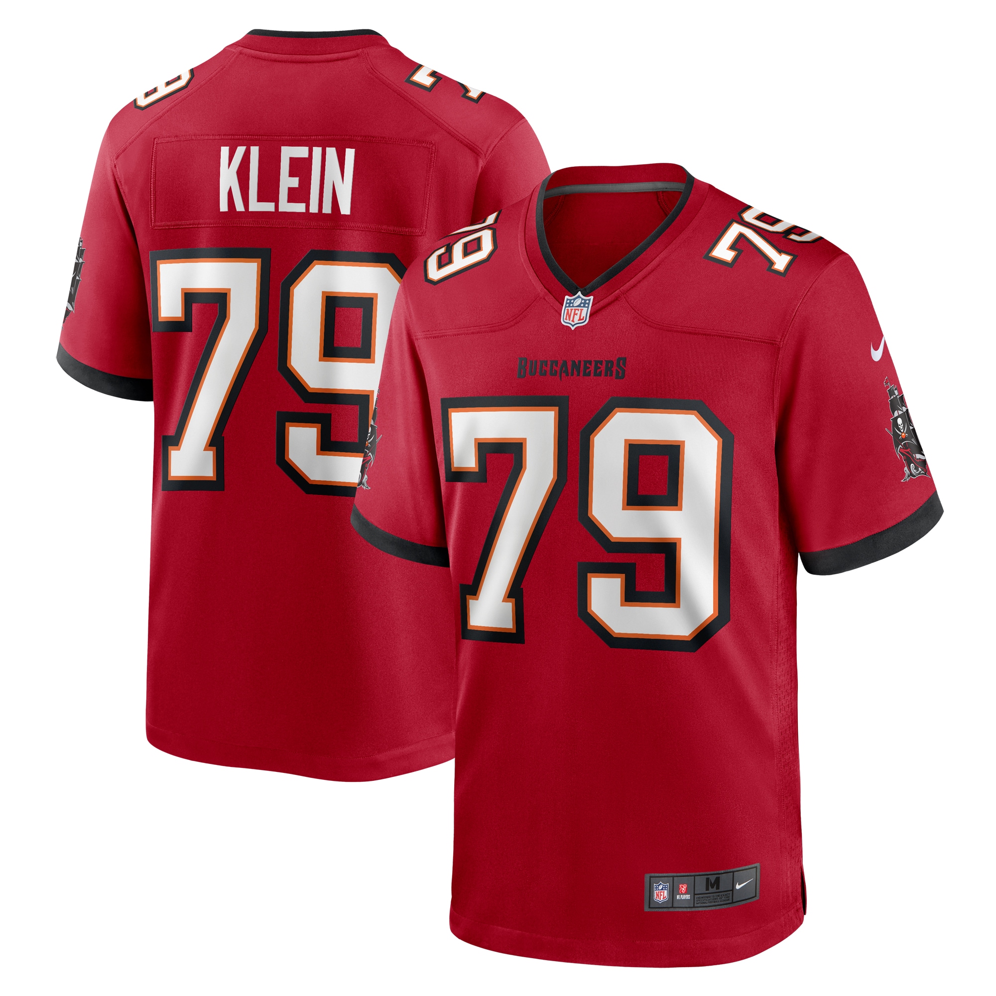 Men's Tampa Bay Buccaneers Elijah Klein Red Game Jersey JS8653 Saliibo