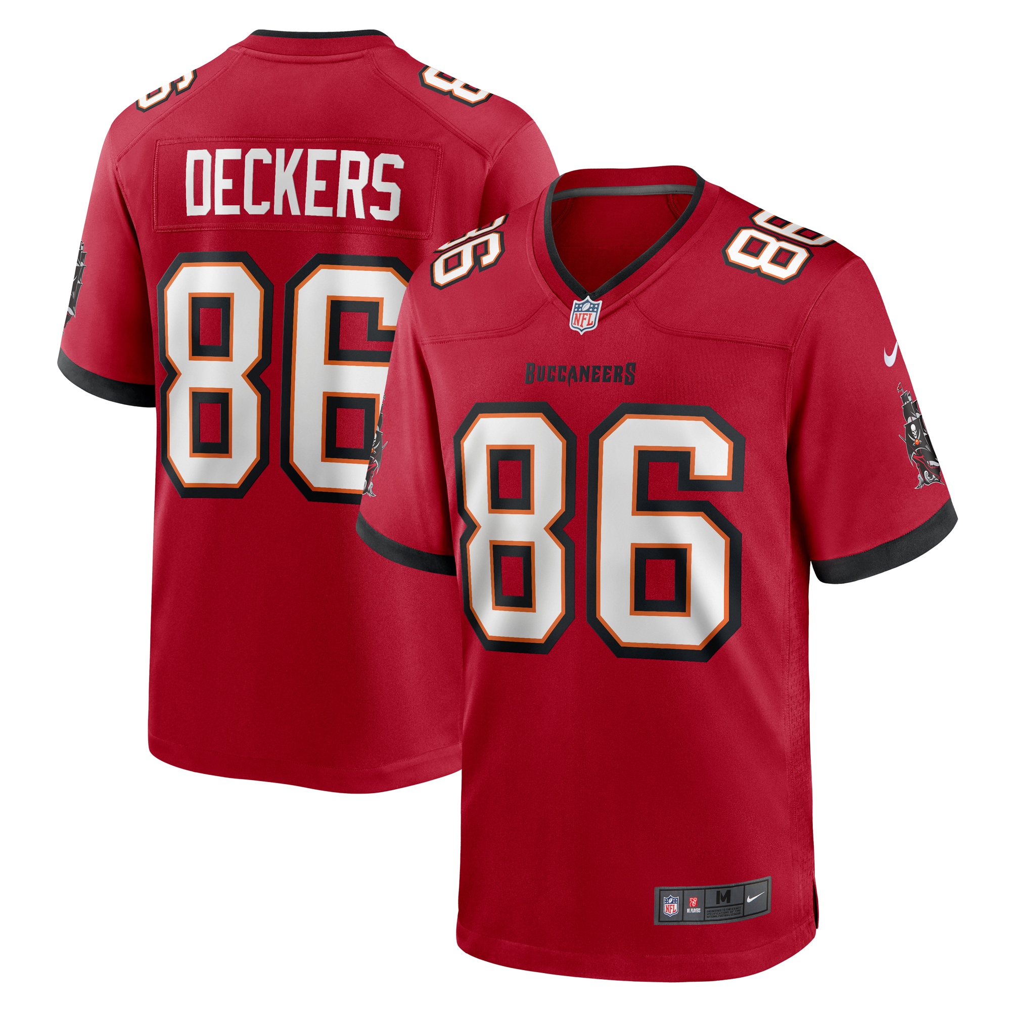 Men's Tampa Bay Buccaneers Evan Deckers Red Game Jersey JS9529 Saliibo