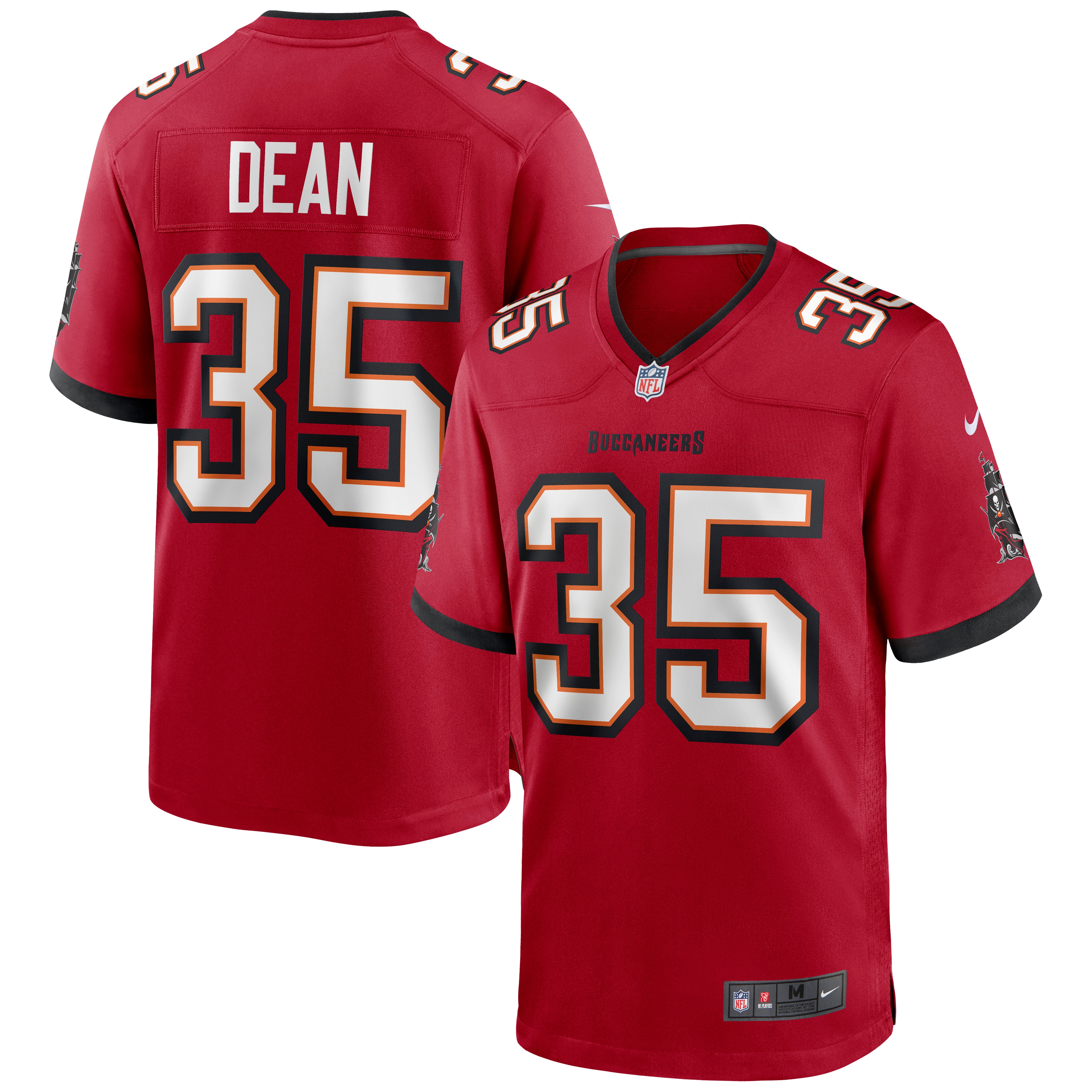 Men's Tampa Bay Buccaneers Jamel Dean Red Game Jersey JS2368 Saliibo
