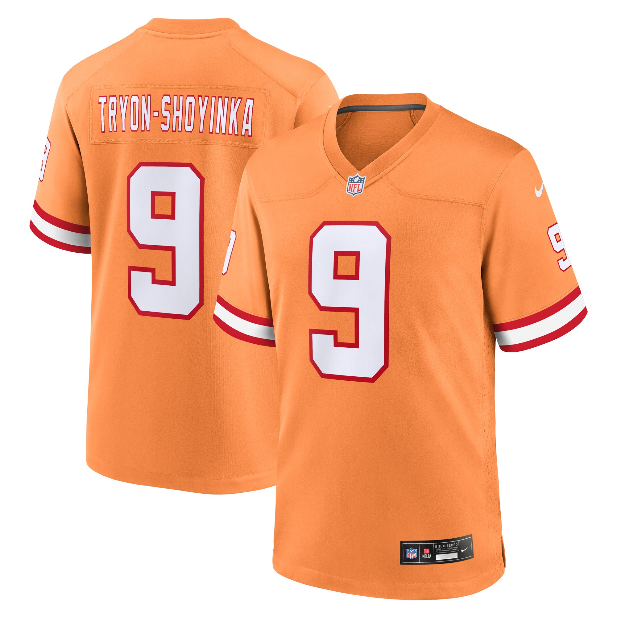 Men's Tampa Bay Buccaneers Joe Tryon-Shoyinka Orange Throwback Game Jersey JS8305 Saliibo