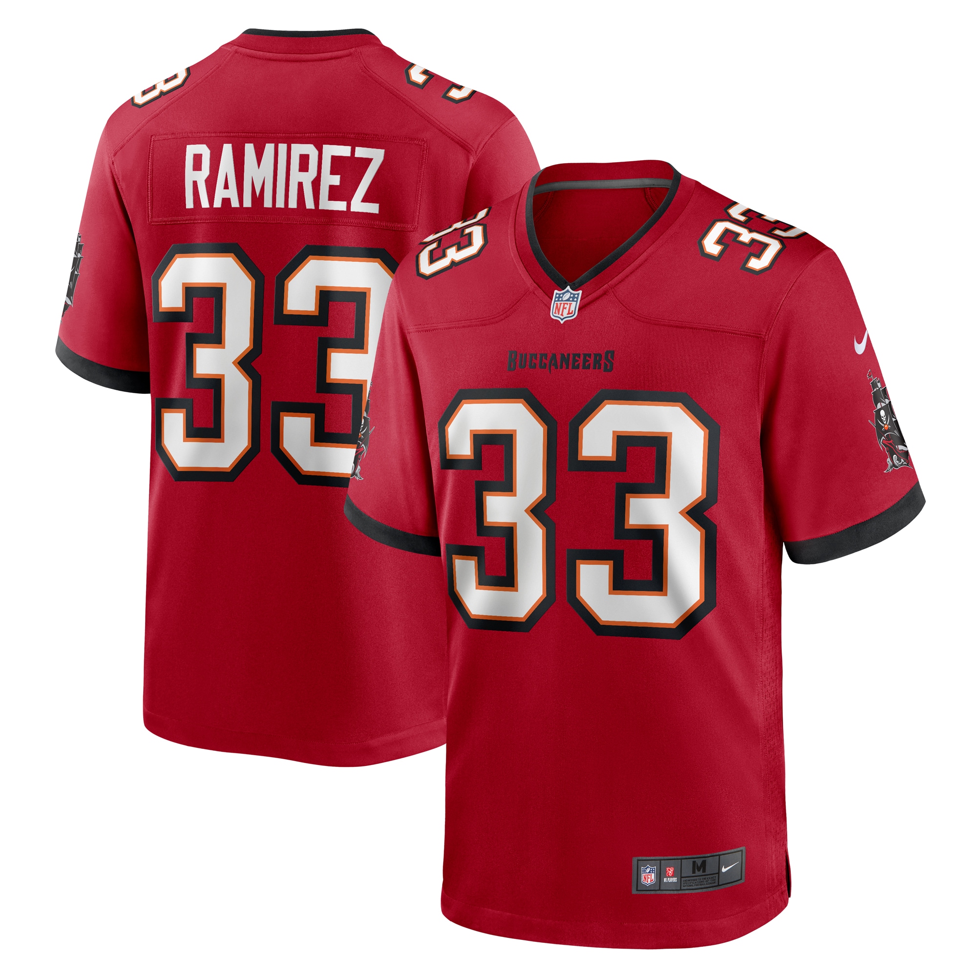 Men's Tampa Bay Buccaneers Jose Ramirez Red Game Jersey JS2013 Saliibo
