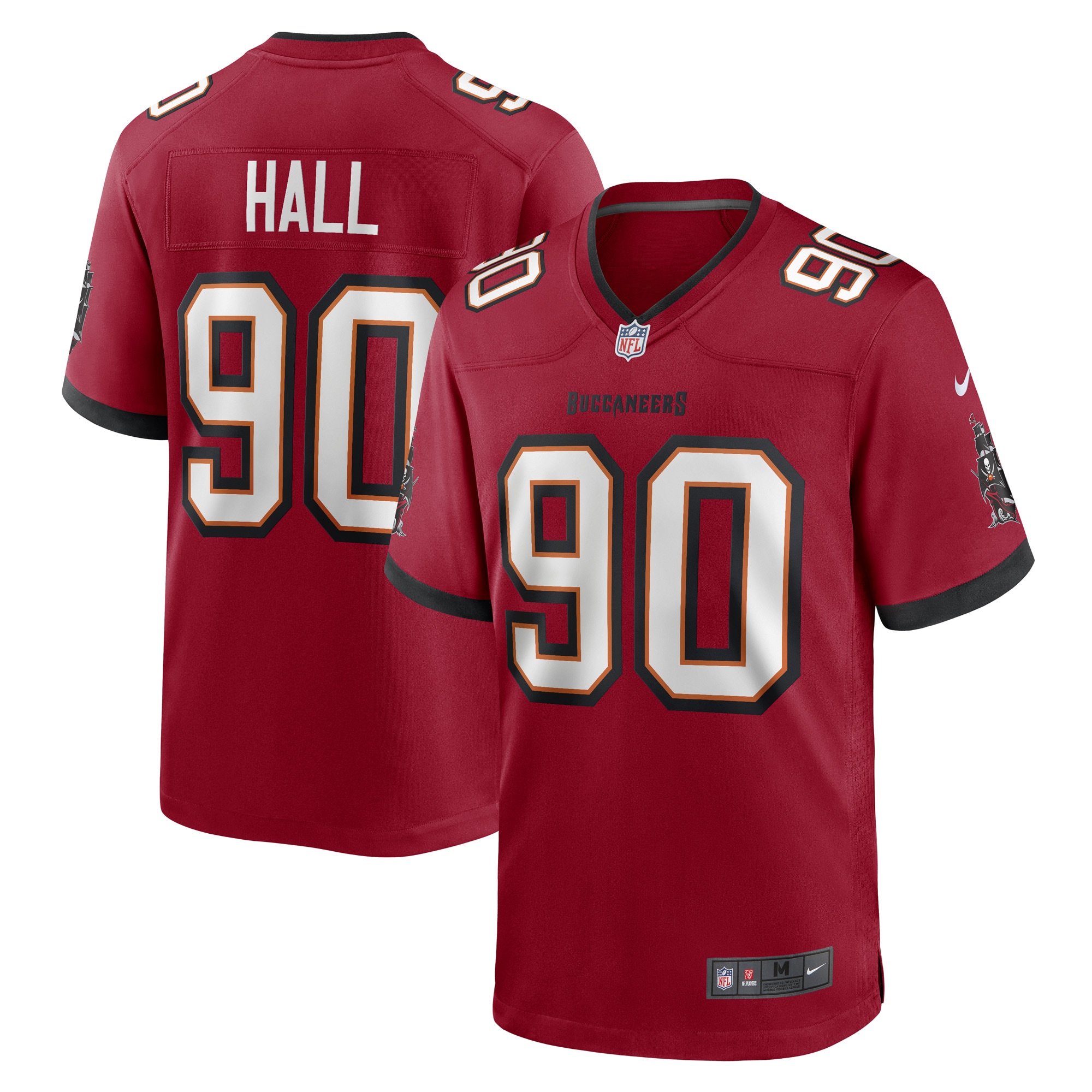 Men's Tampa Bay Buccaneers Logan Hall Red Game Player Jersey JS6689 Saliibo