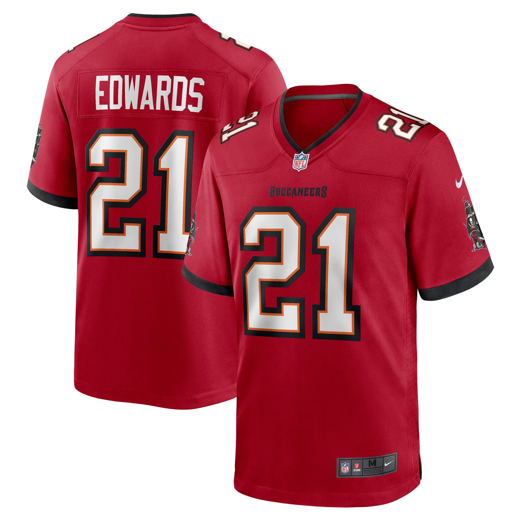 Men's Tampa Bay Buccaneers Mike Edwards Red Game Jersey JS7594 Saliibo