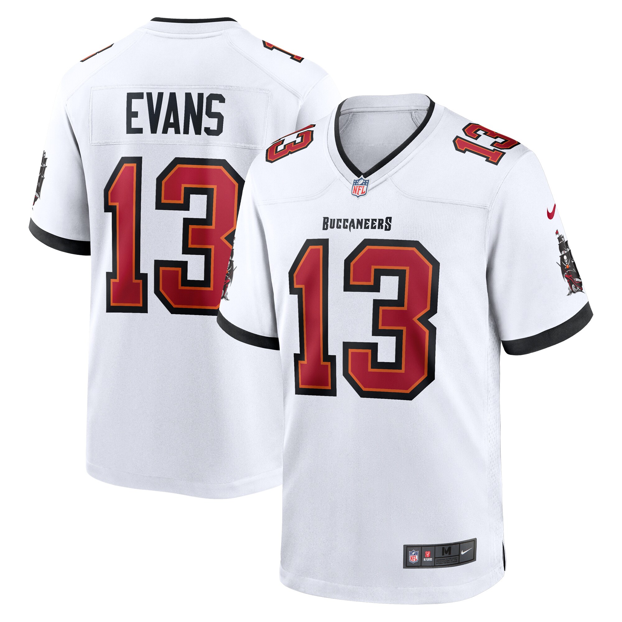 Men's Tampa Bay Buccaneers Mike Evans White White Game Jersey JS3215 Saliibo