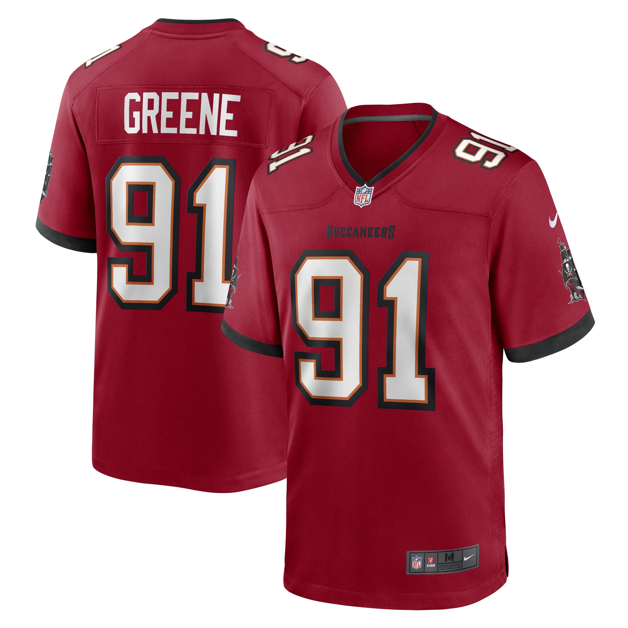 Men's Tampa Bay Buccaneers Mike Greene Red Game Player Jersey JS7732 Saliibo