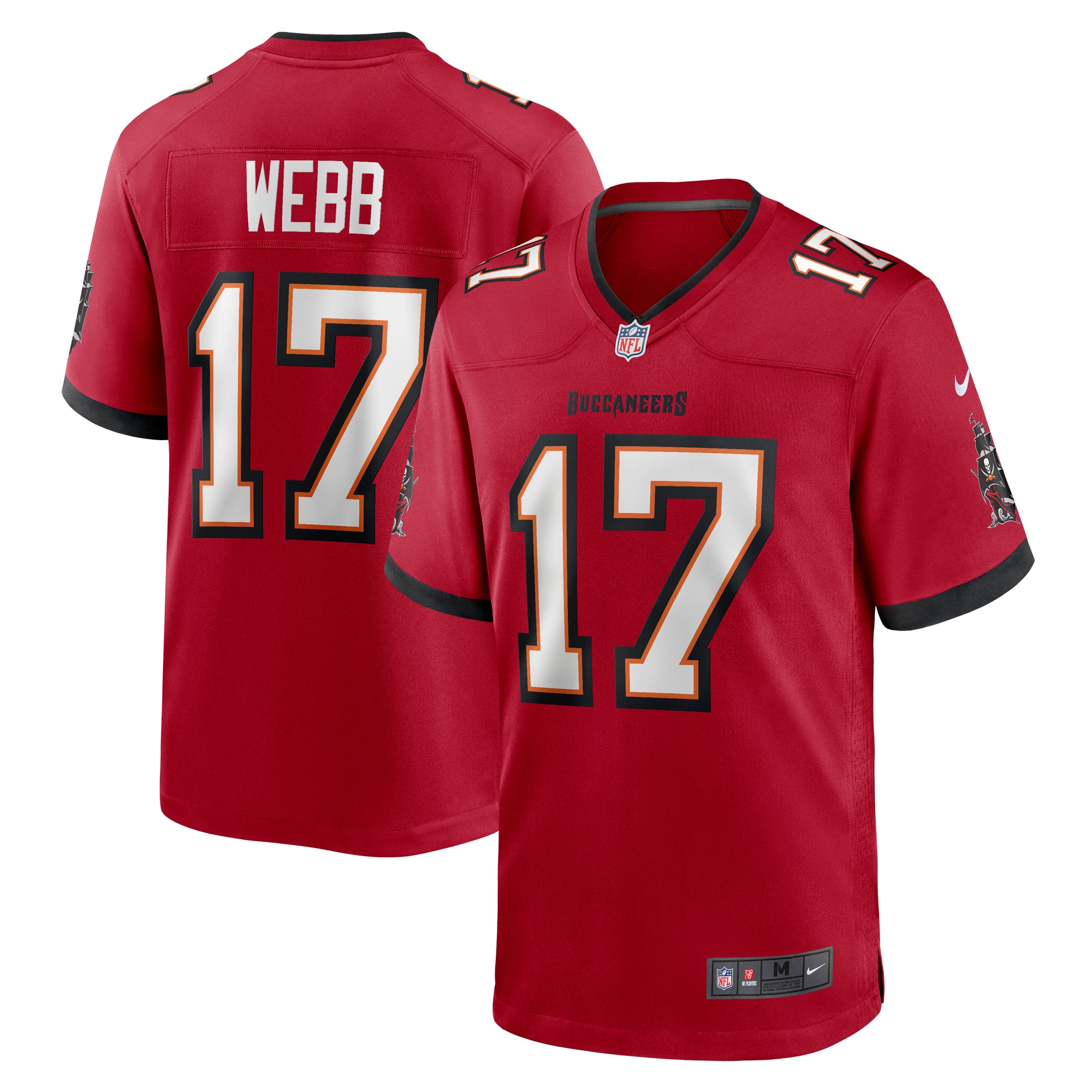 Men's Tampa Bay Buccaneers Raleigh Webb Red Game Jersey JS7738 Saliibo