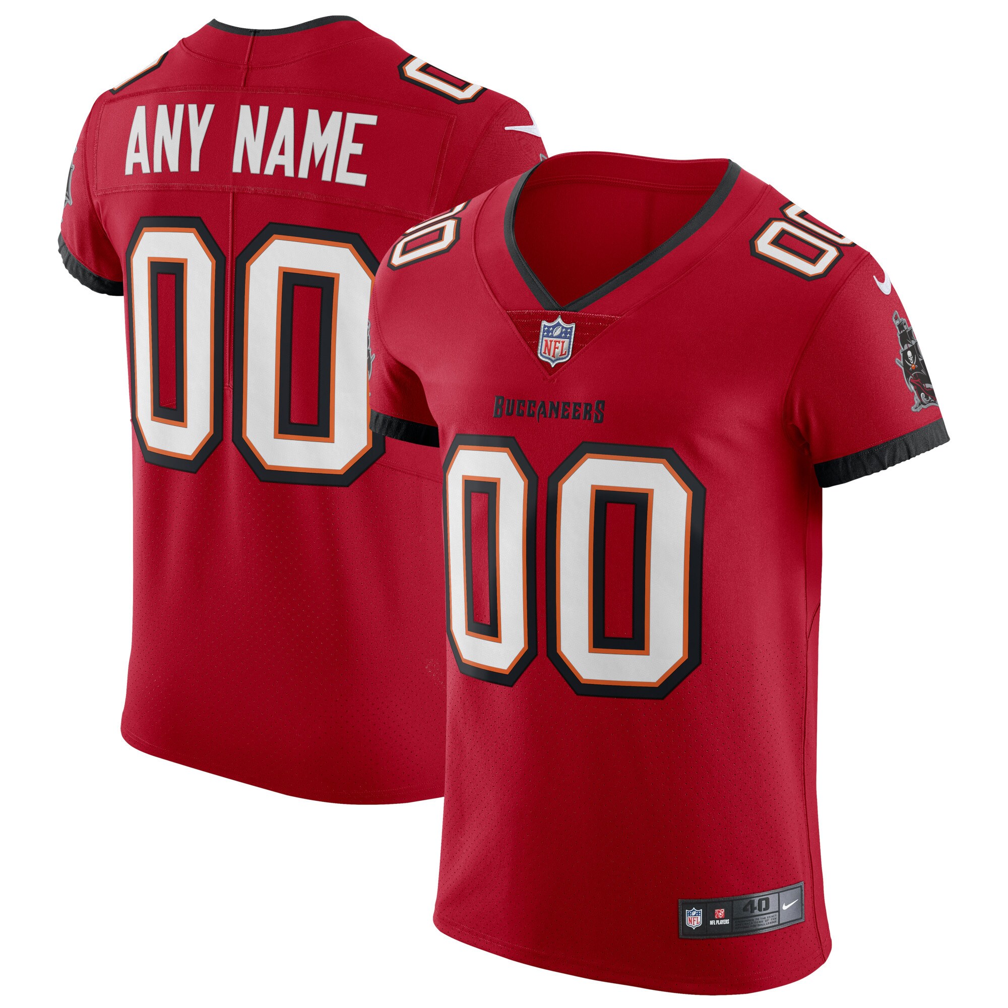 Men's Tampa Bay Buccaneers Red Vapor Elite Custom Jersey JS4562 Saliibo