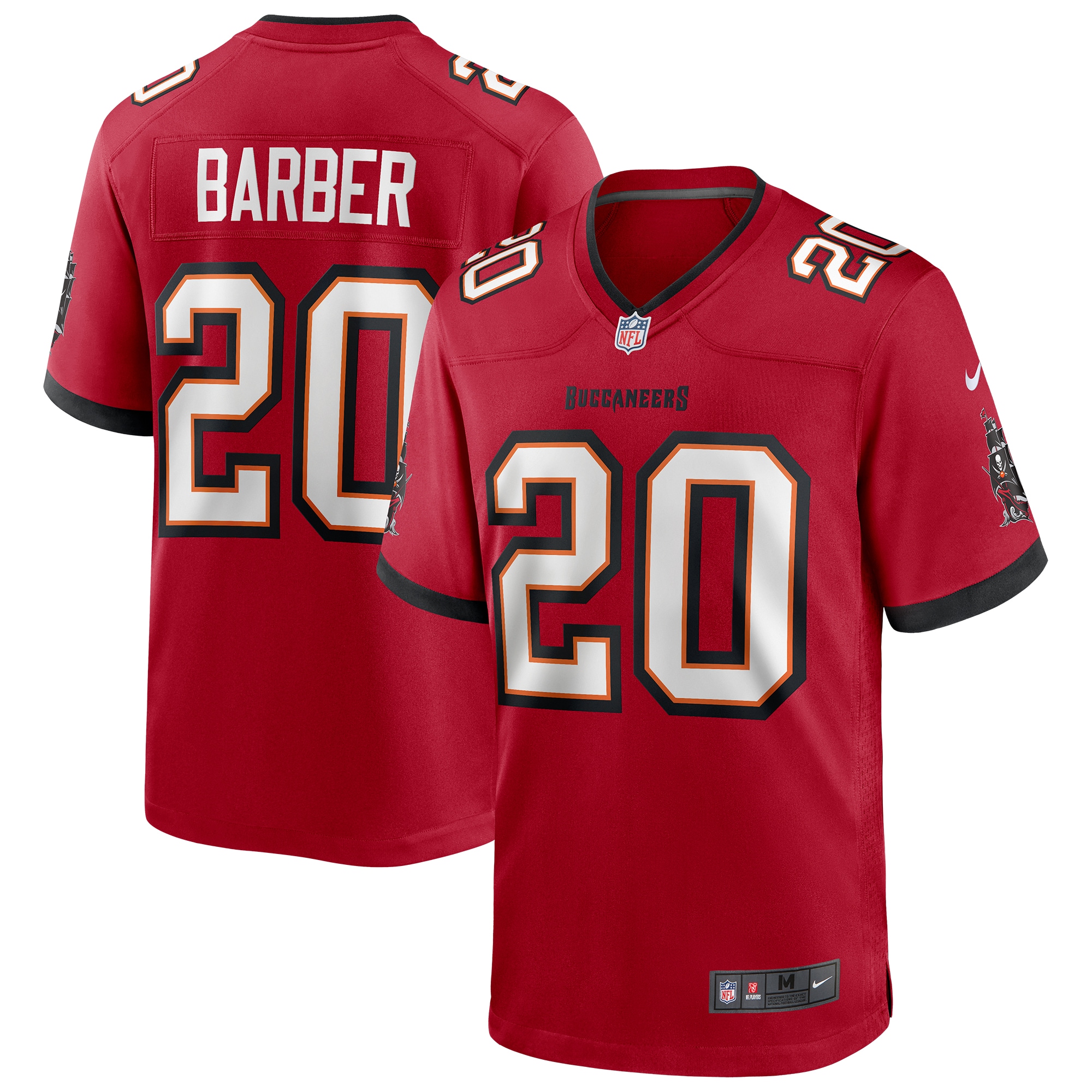 Men's Tampa Bay Buccaneers Ronde Barber Red Game Retired Player Jersey JS5535 Saliibo