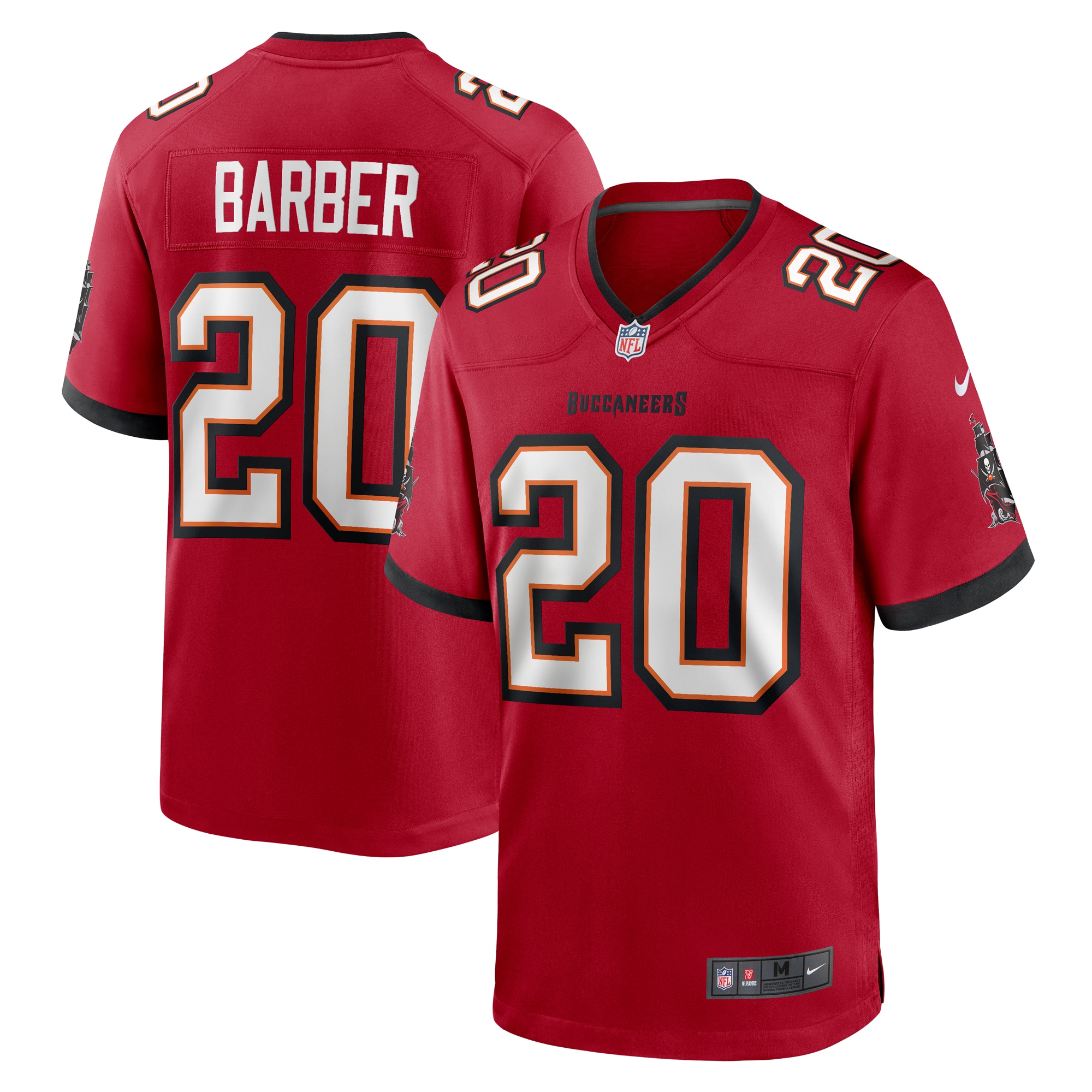 Men's Tampa Bay Buccaneers Ronde Barber Red Retired Player Game Jersey JS1264 Saliibo