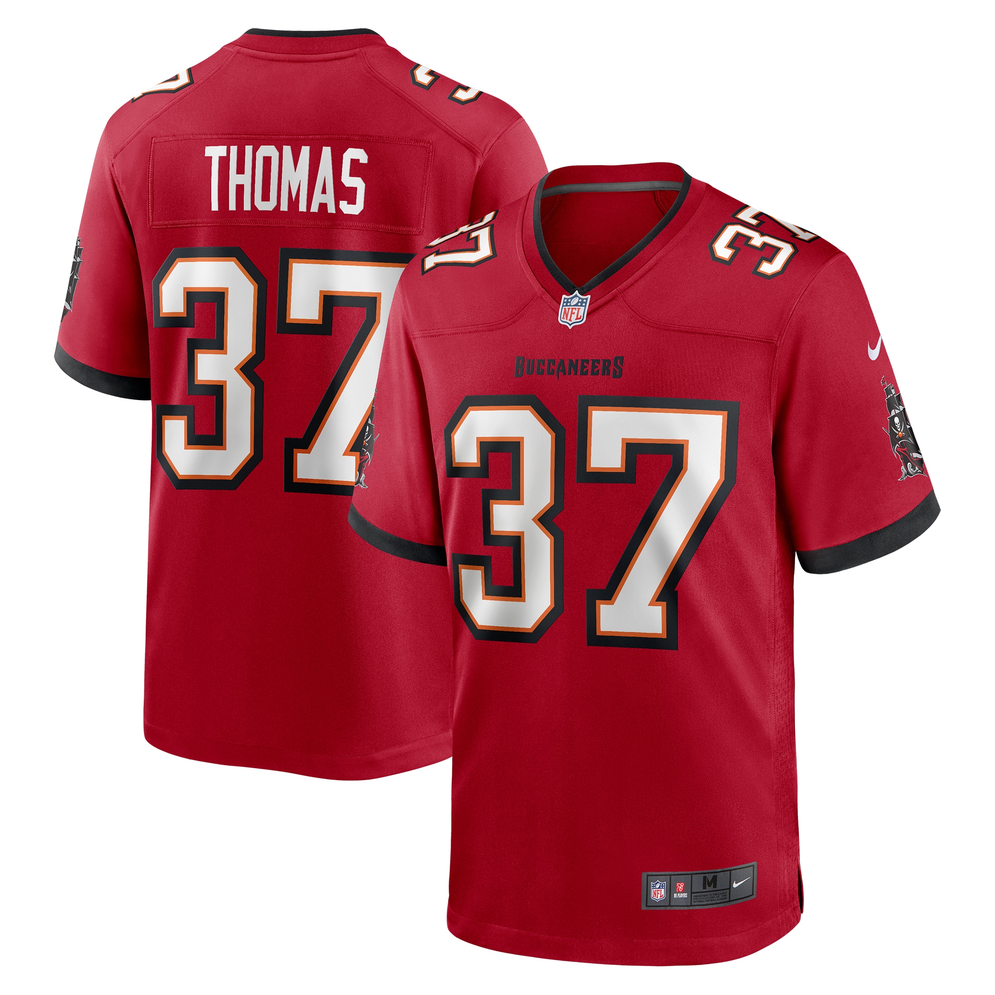 Men's Tampa Bay Buccaneers Tavierre Thomas Red Game Jersey JS5133 Saliibo