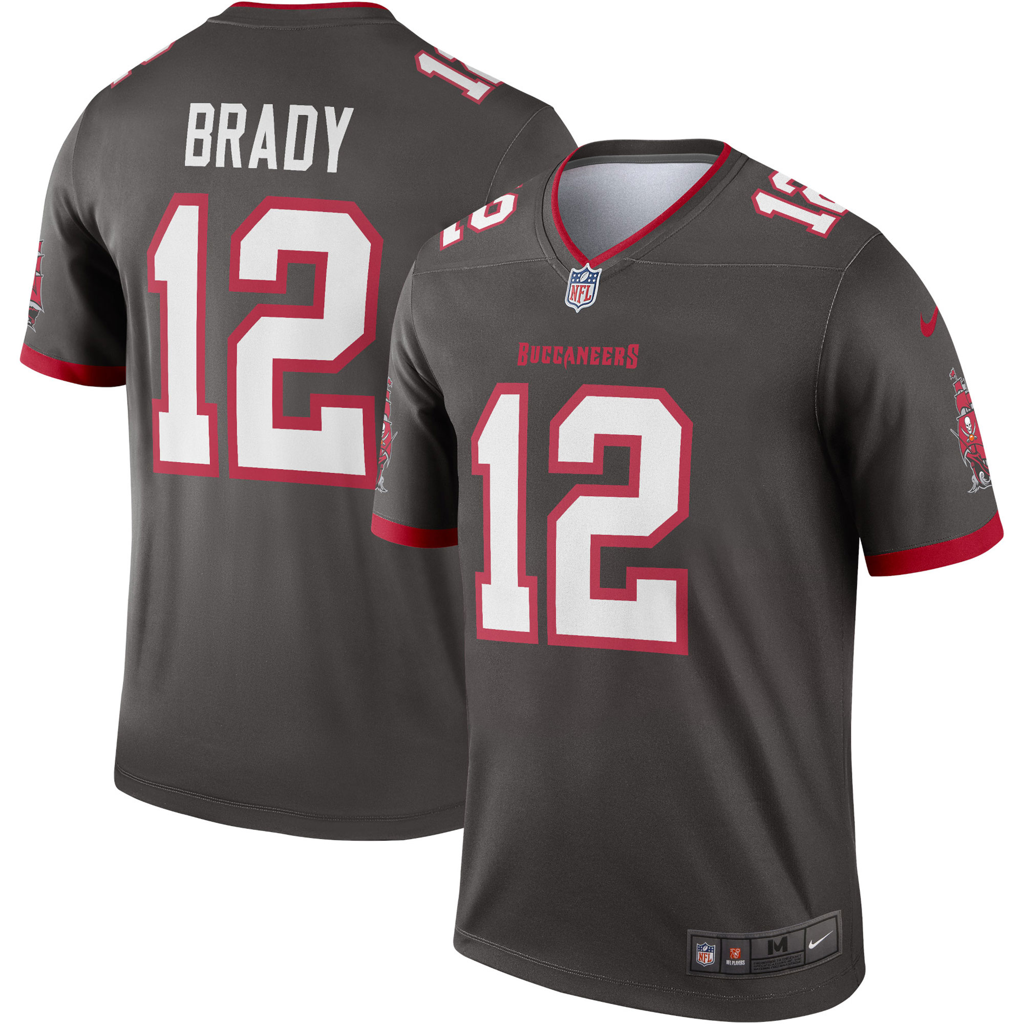 Men's Tampa Bay Buccaneers Tom Brady Pewter Alternate Legend Player Performance Top JS5068 Saliibo