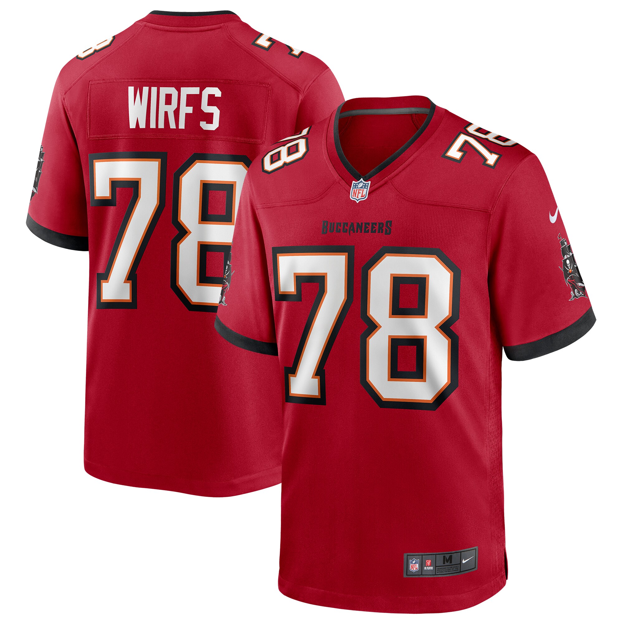 Men's Tampa Bay Buccaneers Tristan Wirfs Red Player Game Jersey JS2073 Saliibo
