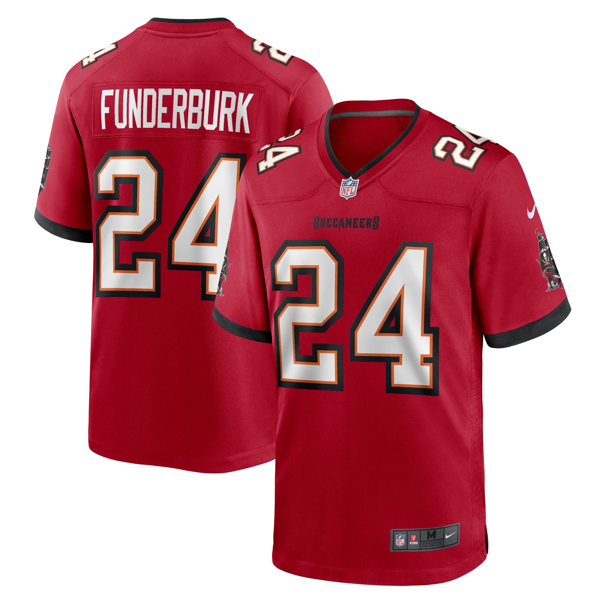Men's Tampa Bay Buccaneers Tyrek Funderburk Red Game Jersey JS5523 Saliibo