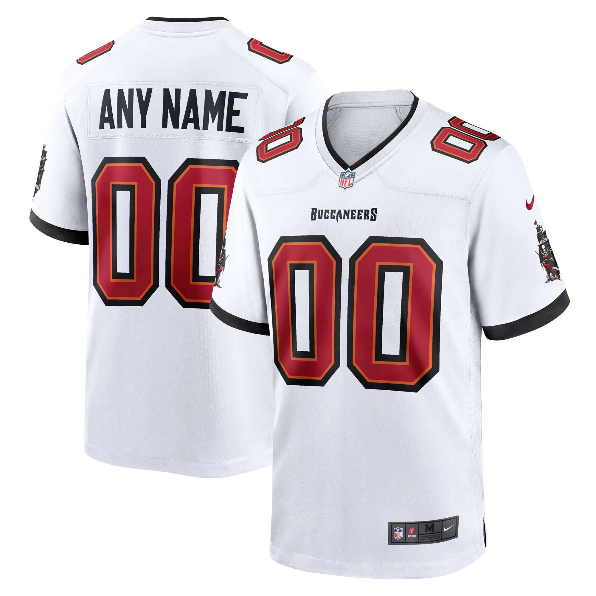 Men's Tampa Bay Buccaneers White Custom Game Jersey JS7979 Saliibo