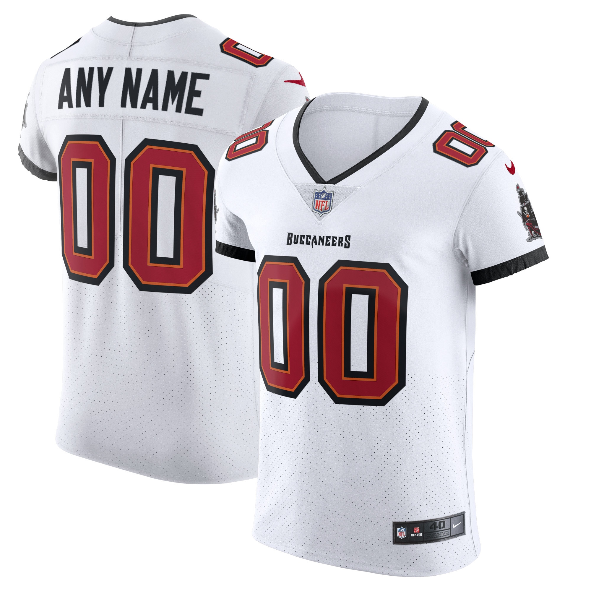 Men's Tampa Bay Buccaneers White Vapor Elite Custom Jersey JS8525 Saliibo
