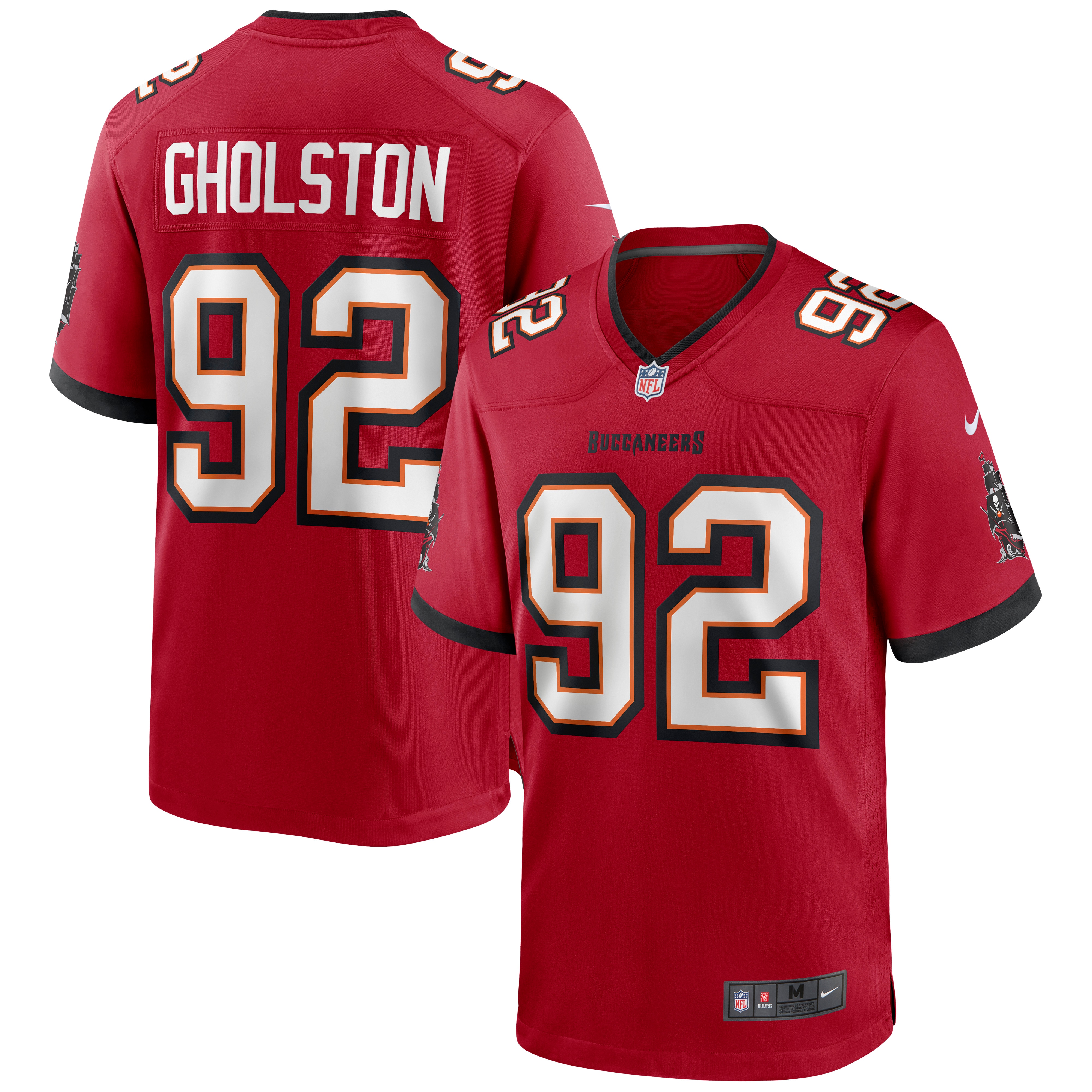 Men's Tampa Bay Buccaneers William Gholston Red Game Jersey JS2307 Saliibo