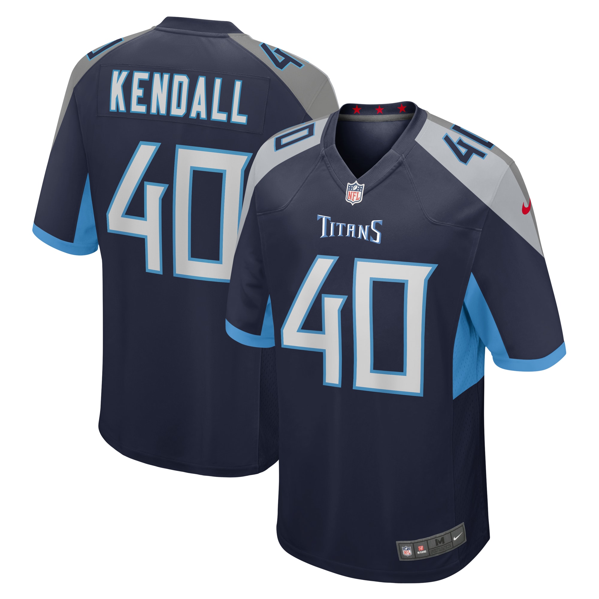 Men's Tennessee Titans Anthony Kendall Navy Team Game Jersey JS2945 Saliibo