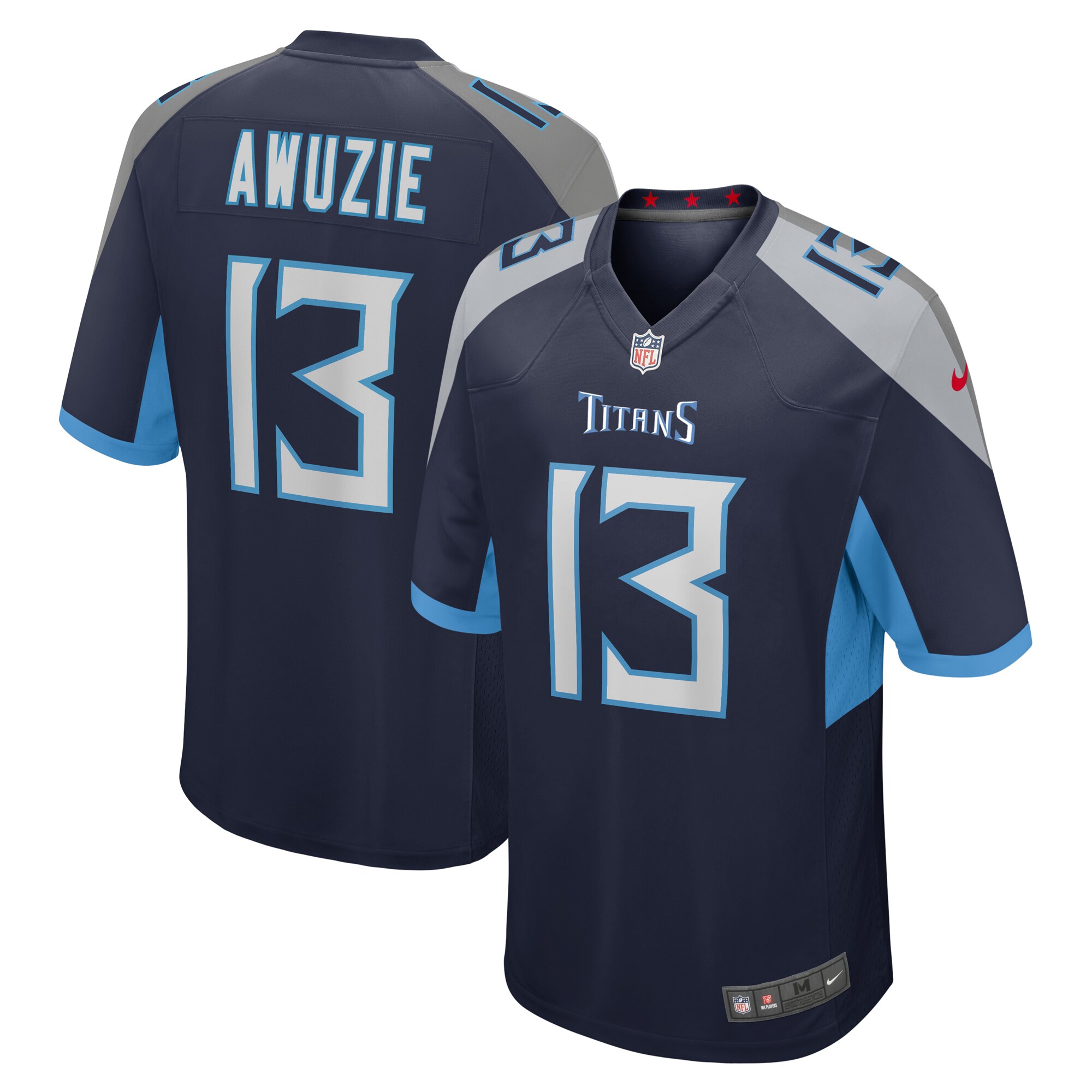 Men's Tennessee Titans Chidobe Awuzie Navy Game Jersey JS3226 Saliibo