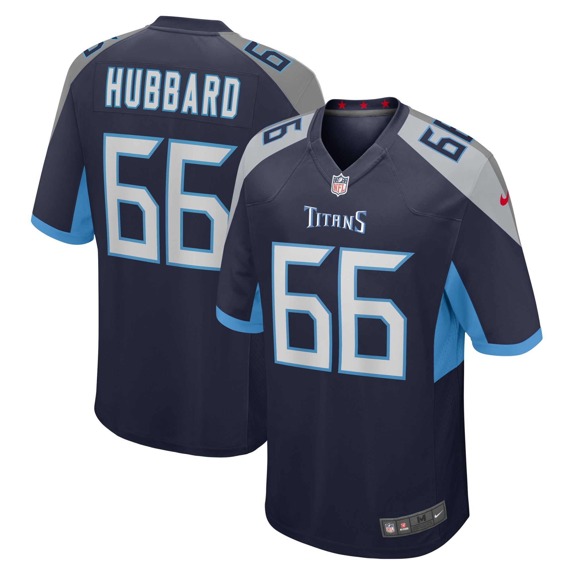 Men's Tennessee Titans Chris Hubbard Navy Team Game Jersey JS9667 Saliibo