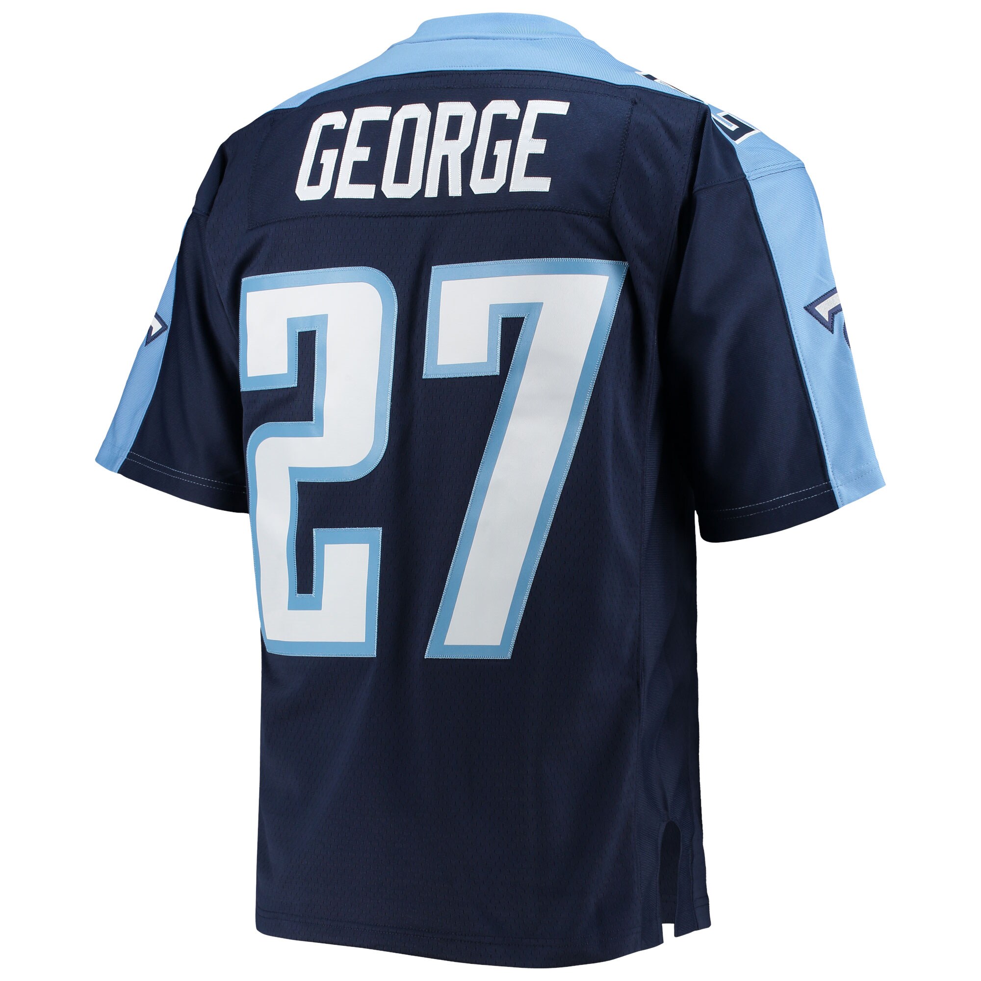 Men's Tennessee Titans Eddie George Mitchell & Ness Navy Big & Tall 1999 Retired Player Jersey JS5260 Saliibo - Image 3