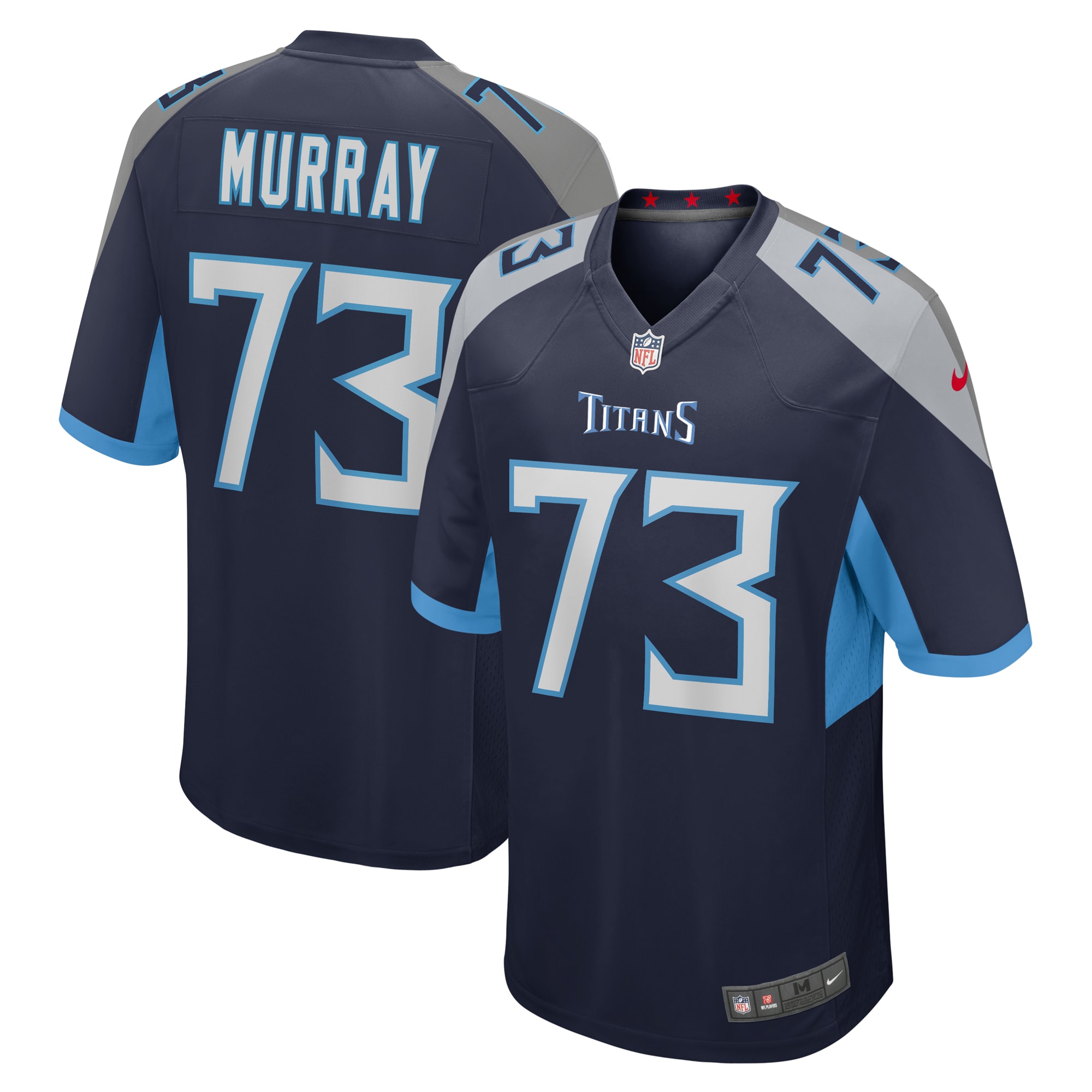 Men's Tennessee Titans Justin Murray Navy Team Game Jersey JS8365 Saliibo