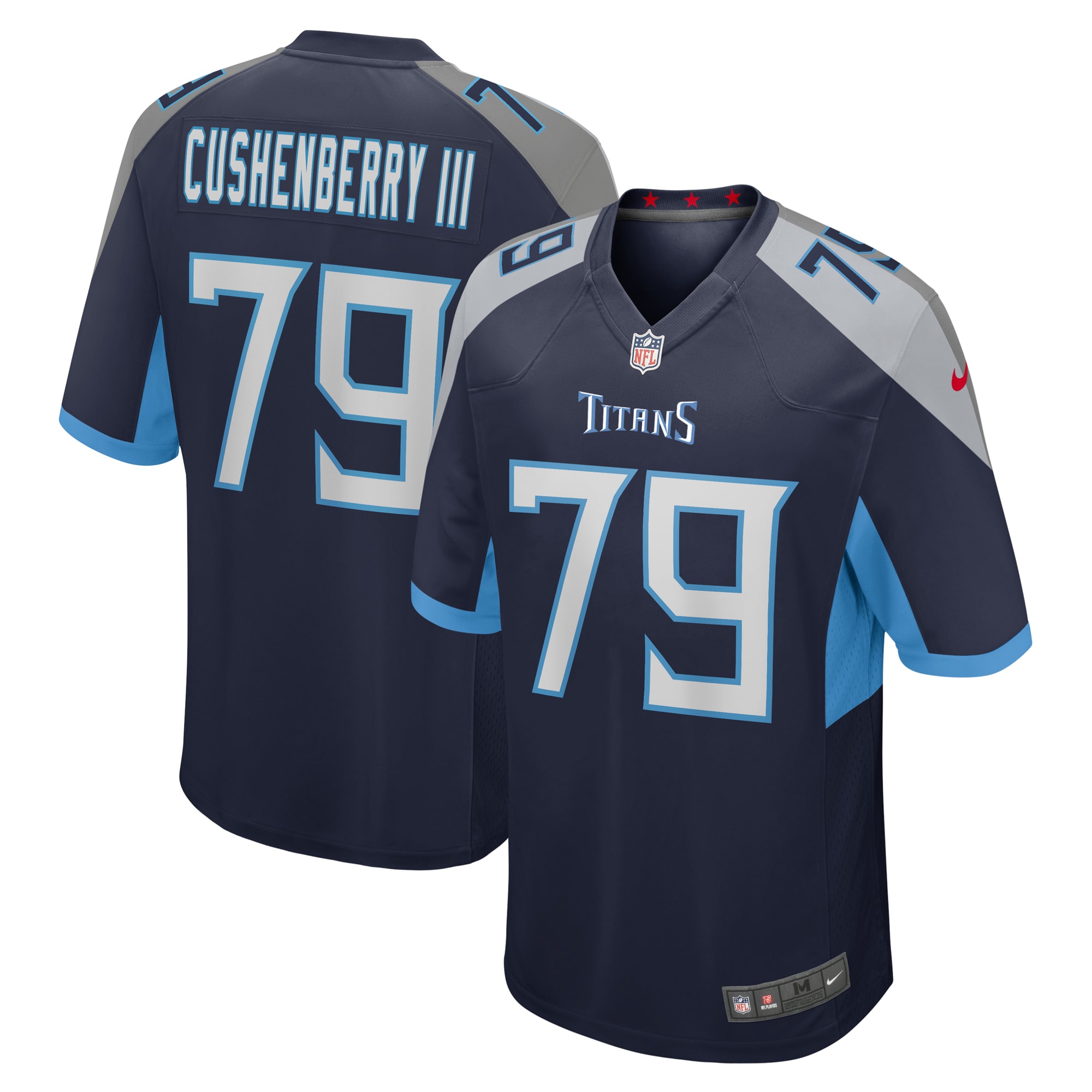 Men's Tennessee Titans Lloyd Cushenberry III Navy Game Jersey JS8807 Saliibo