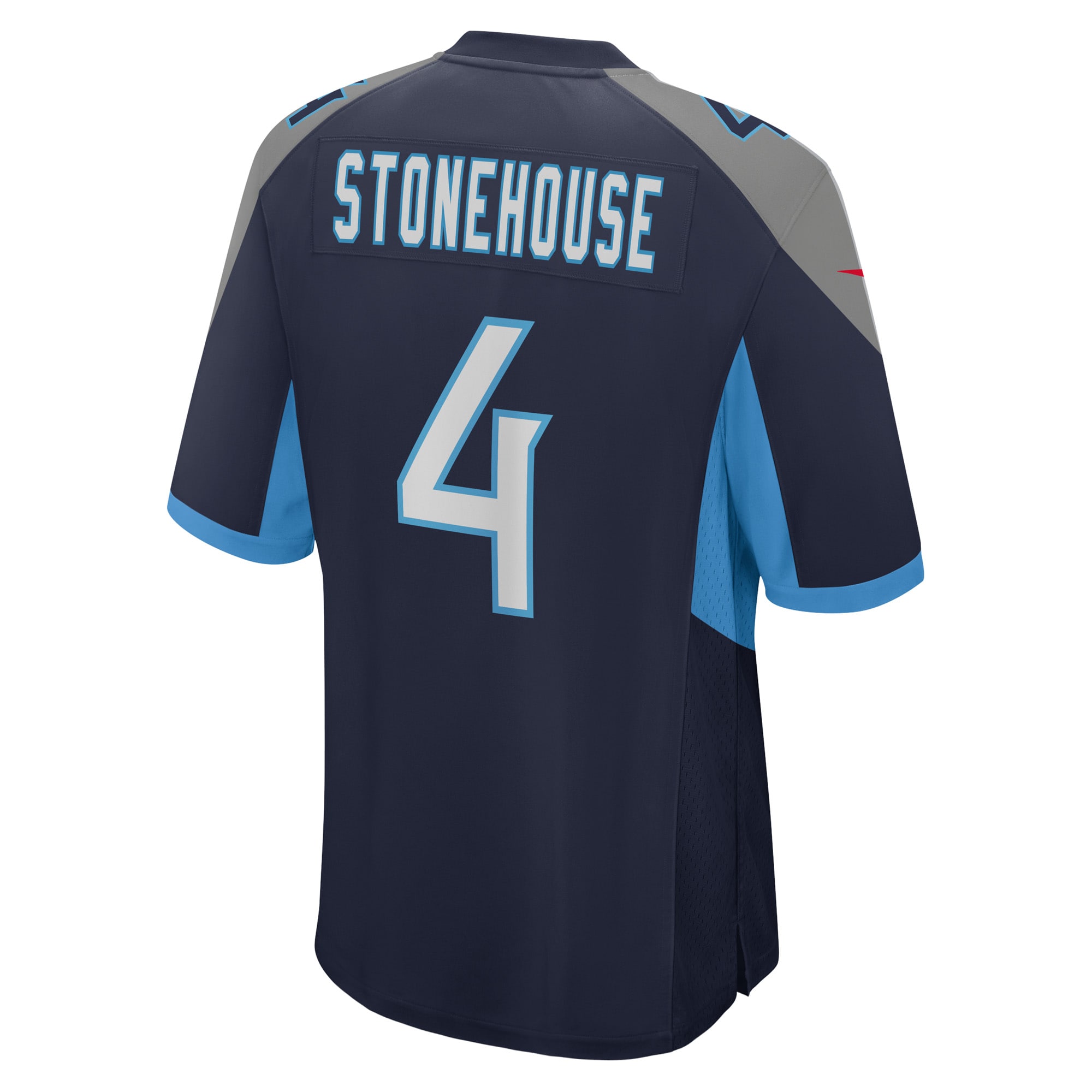 Men's Tennessee Titans Ryan Stonehouse Navy Game Player Jersey JS9228 Saliibo - Image 3