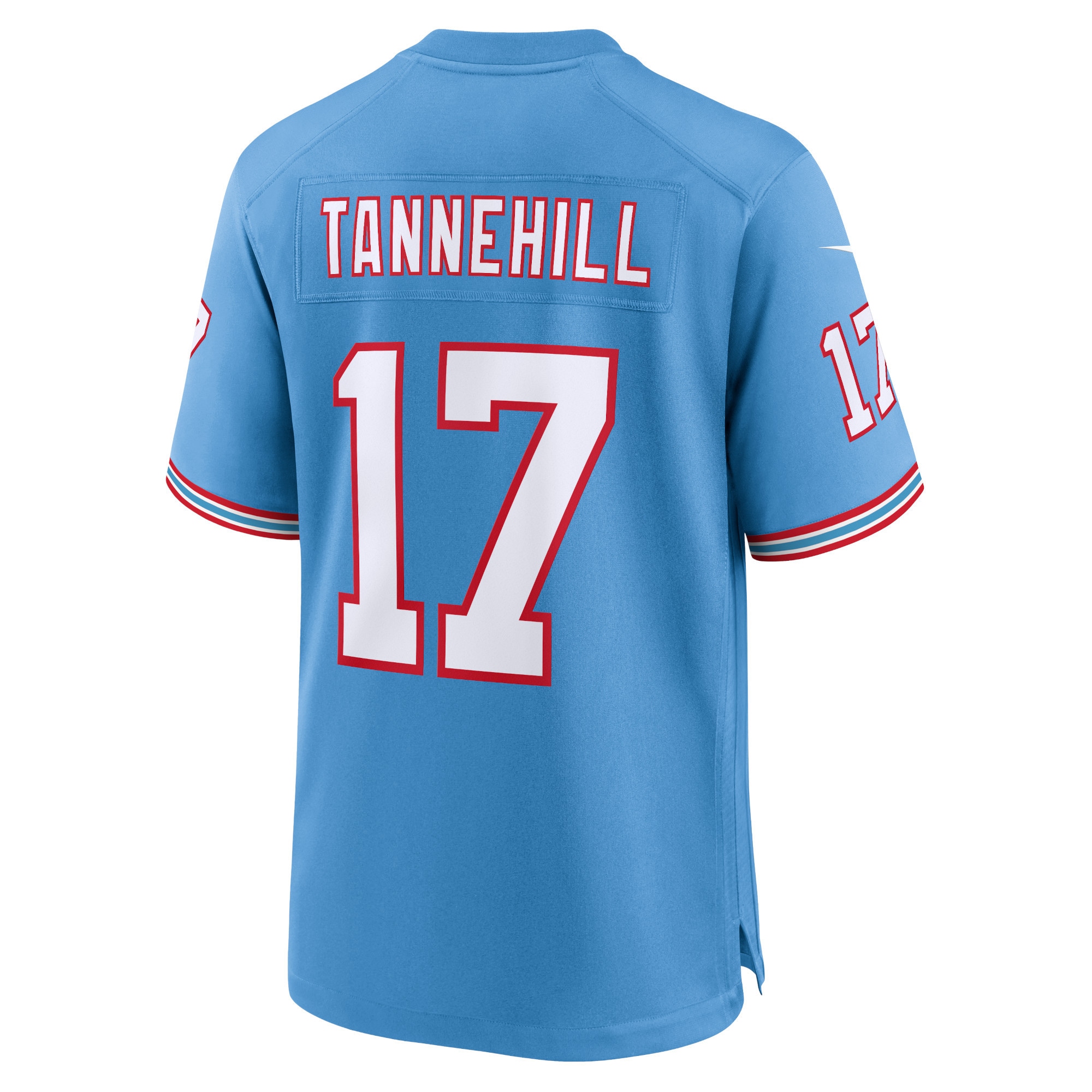Men's Tennessee Titans Ryan Tannehill Light Blue Oilers Throwback Alternate Game Player Jersey JS6437 Saliibo - Image 3