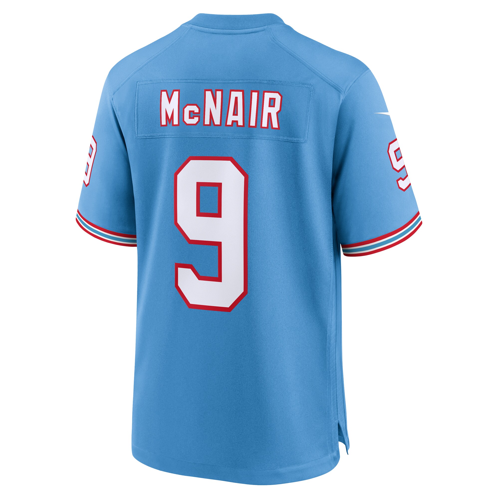 Men's Tennessee Titans Steve McNair Light Blue Oilers Throwback Retired Player Game Jersey JS5715 Saliibo - Image 3