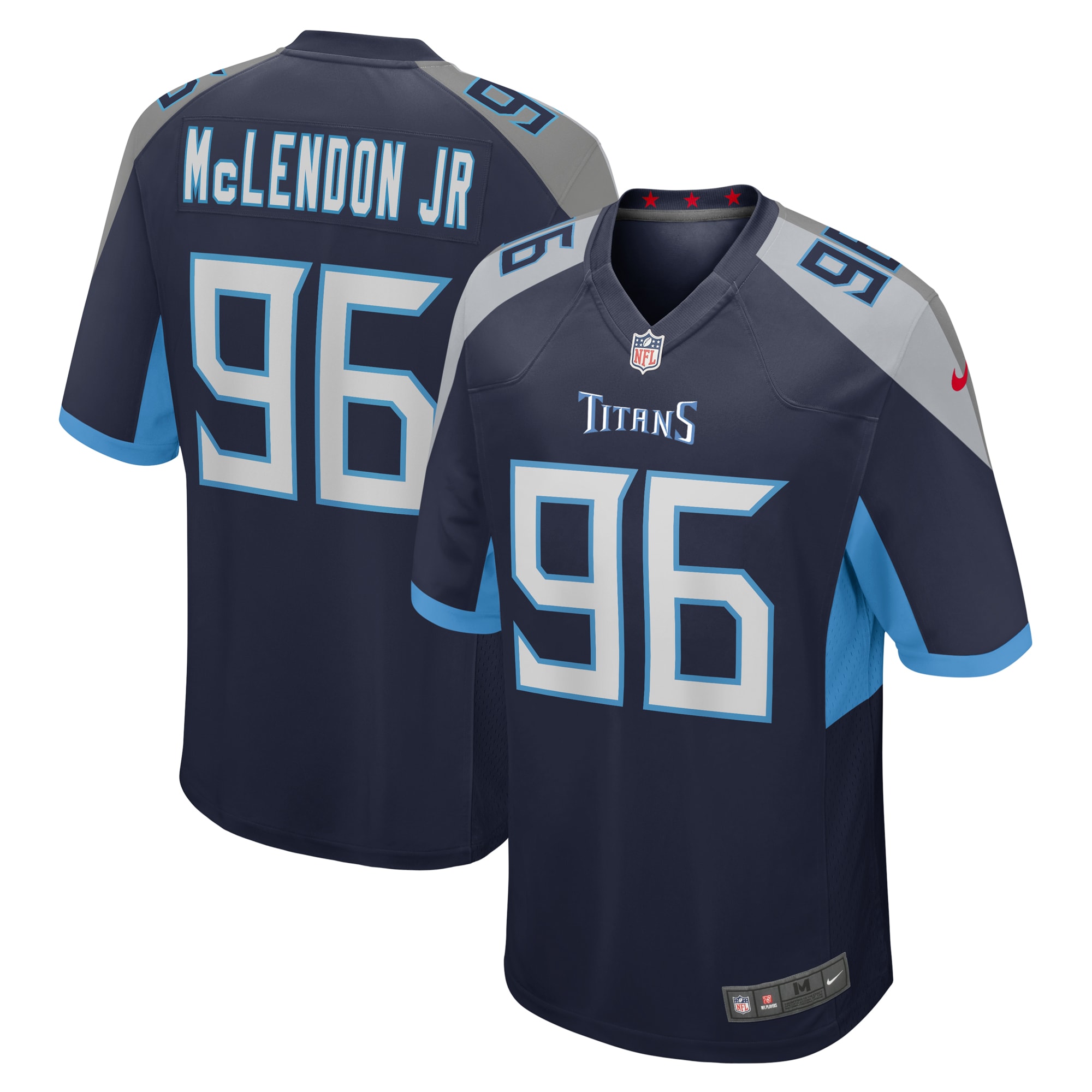 Men's Tennessee Titans TK McLendon Jr. Navy Game Jersey JS5778 Saliibo