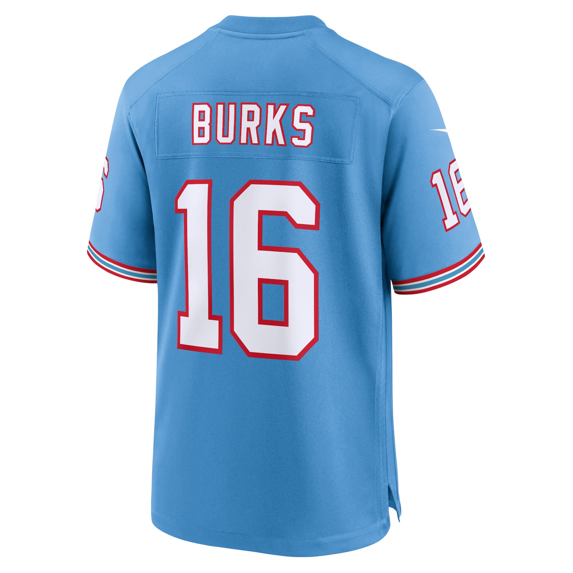 Men's Tennessee Titans Treylon Burks Light Blue Oilers Throwback Alternate Game Player Jersey JS8192 Saliibo - Image 3